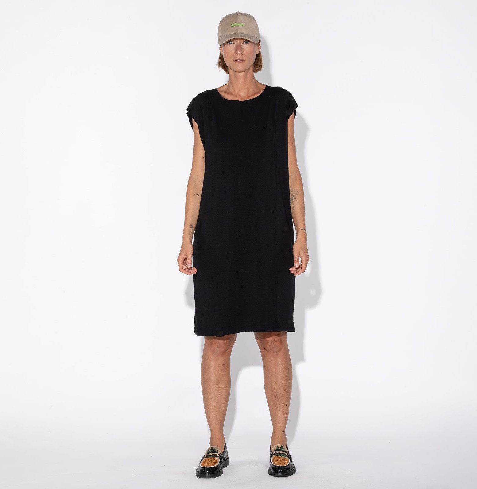 Fine Trucker Dress Black