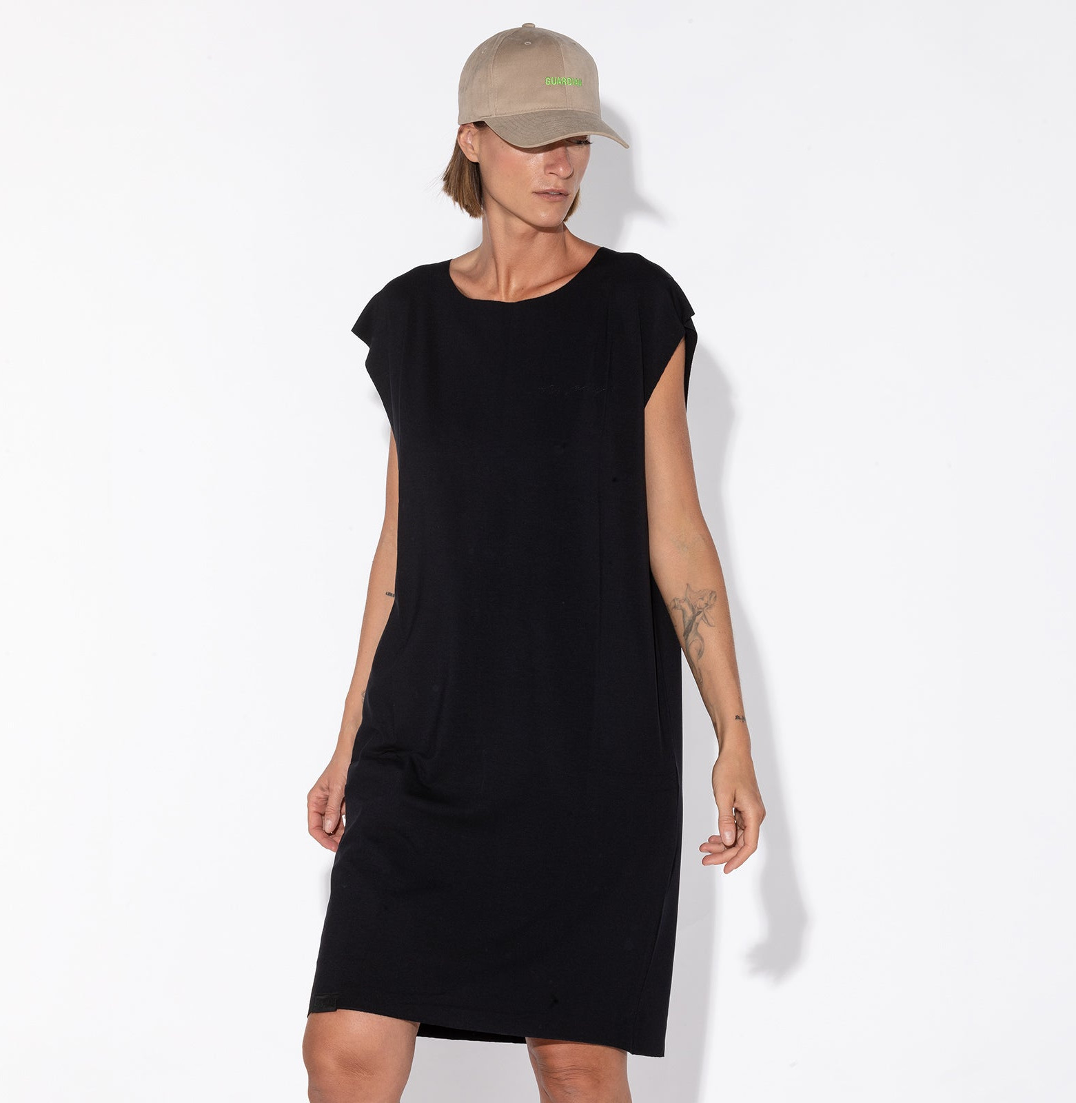 Fine Trucker Dress Black