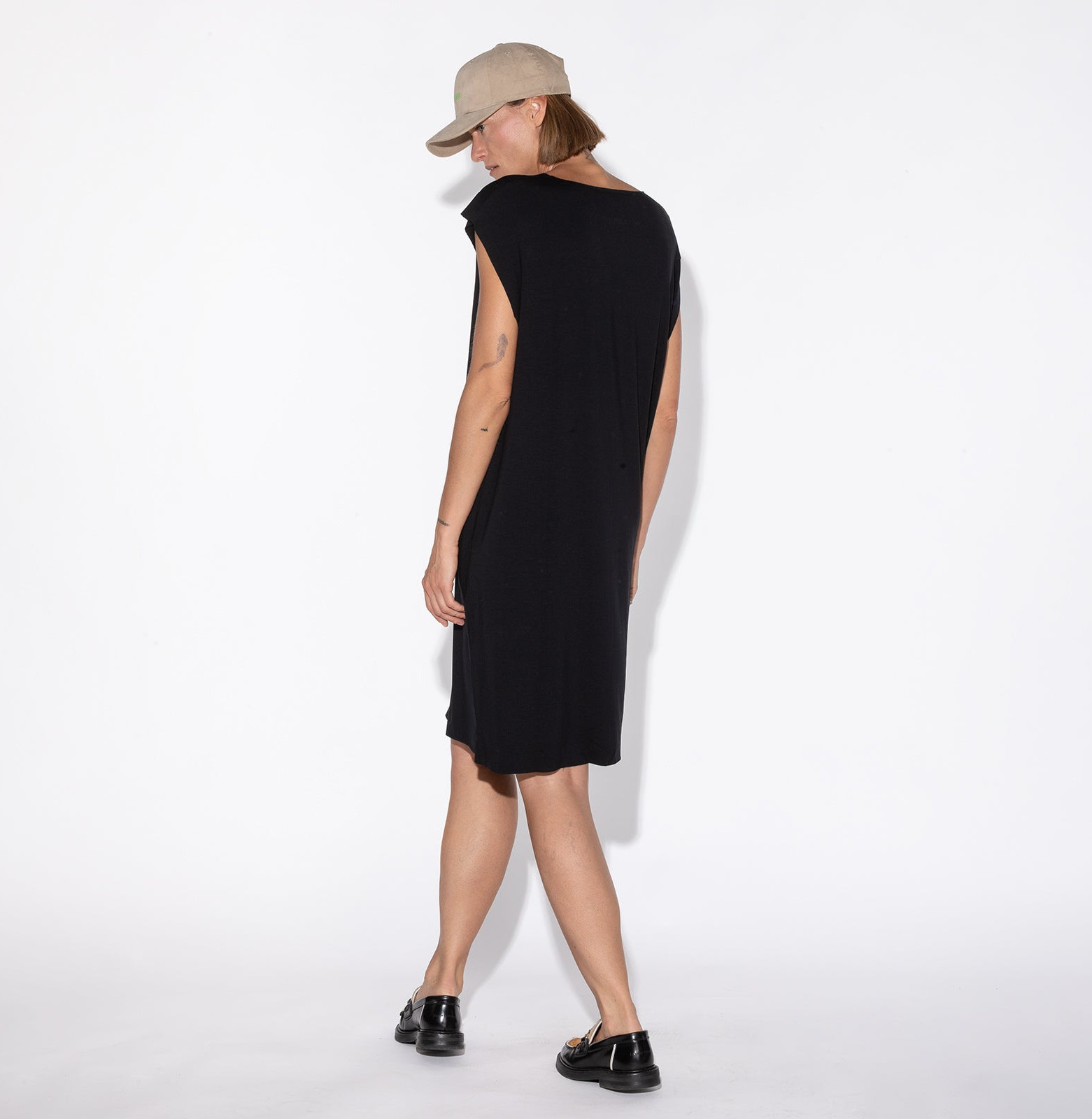 Fine Trucker Dress Black