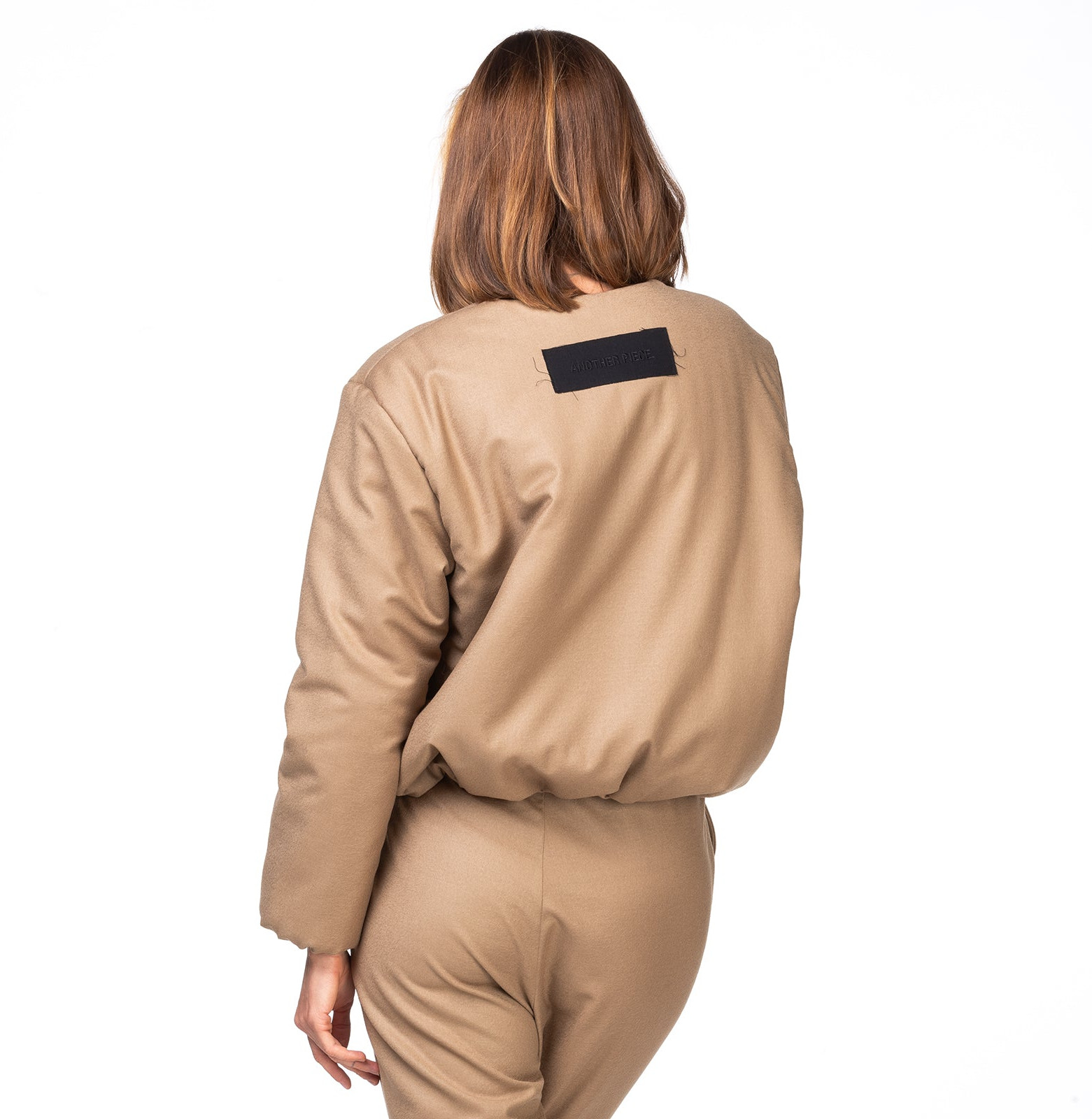 Wool bomber jacket camel