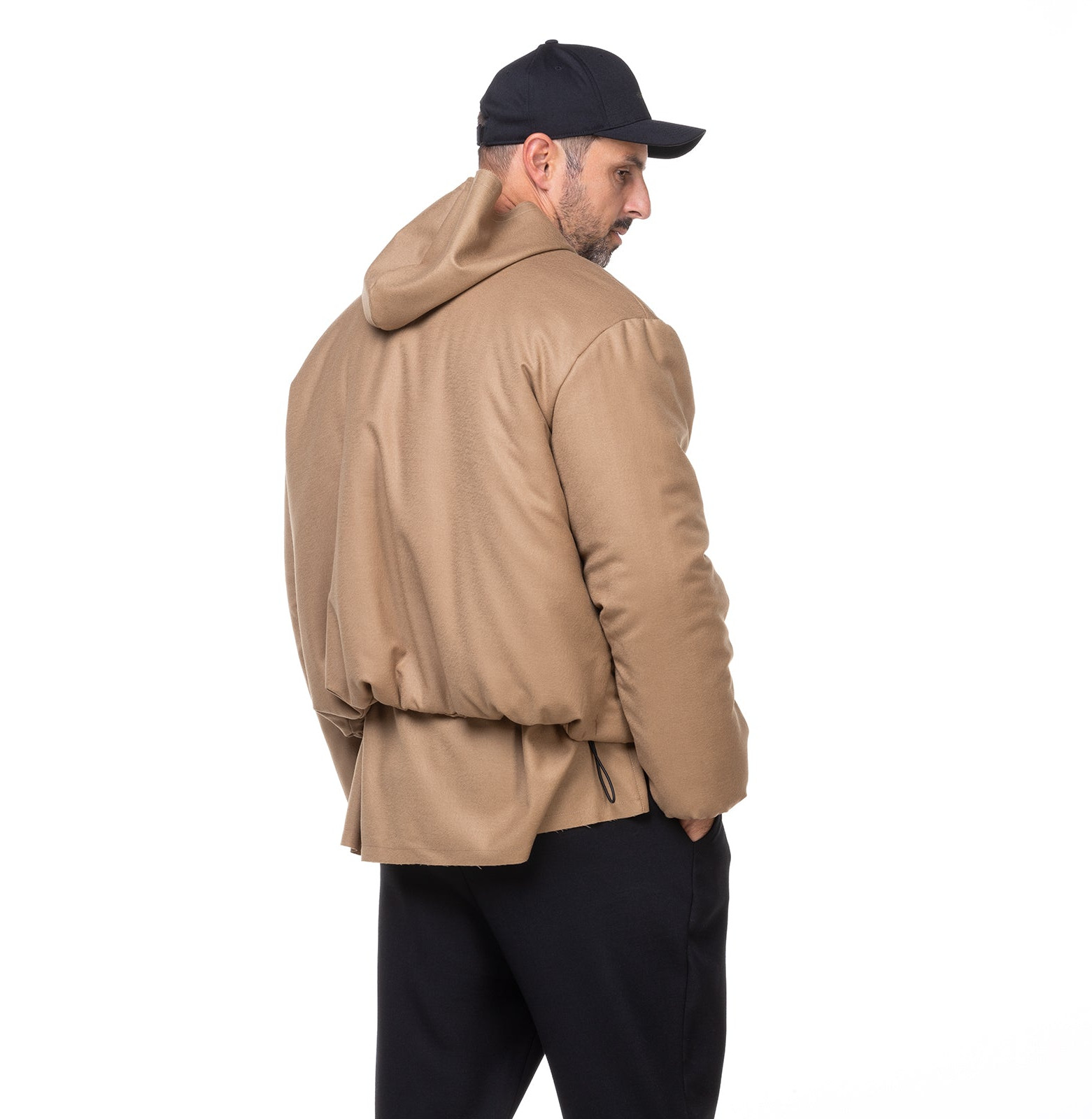 Wool bomber jacket camel