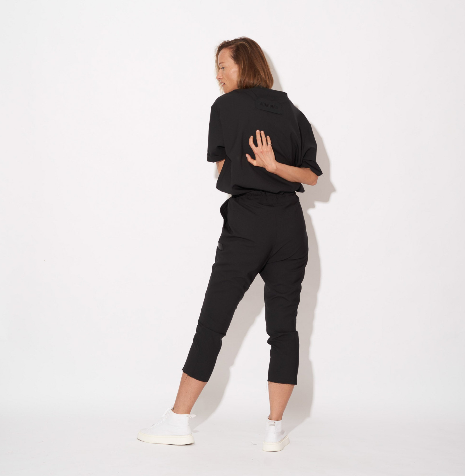 Wool Slim Pants Black