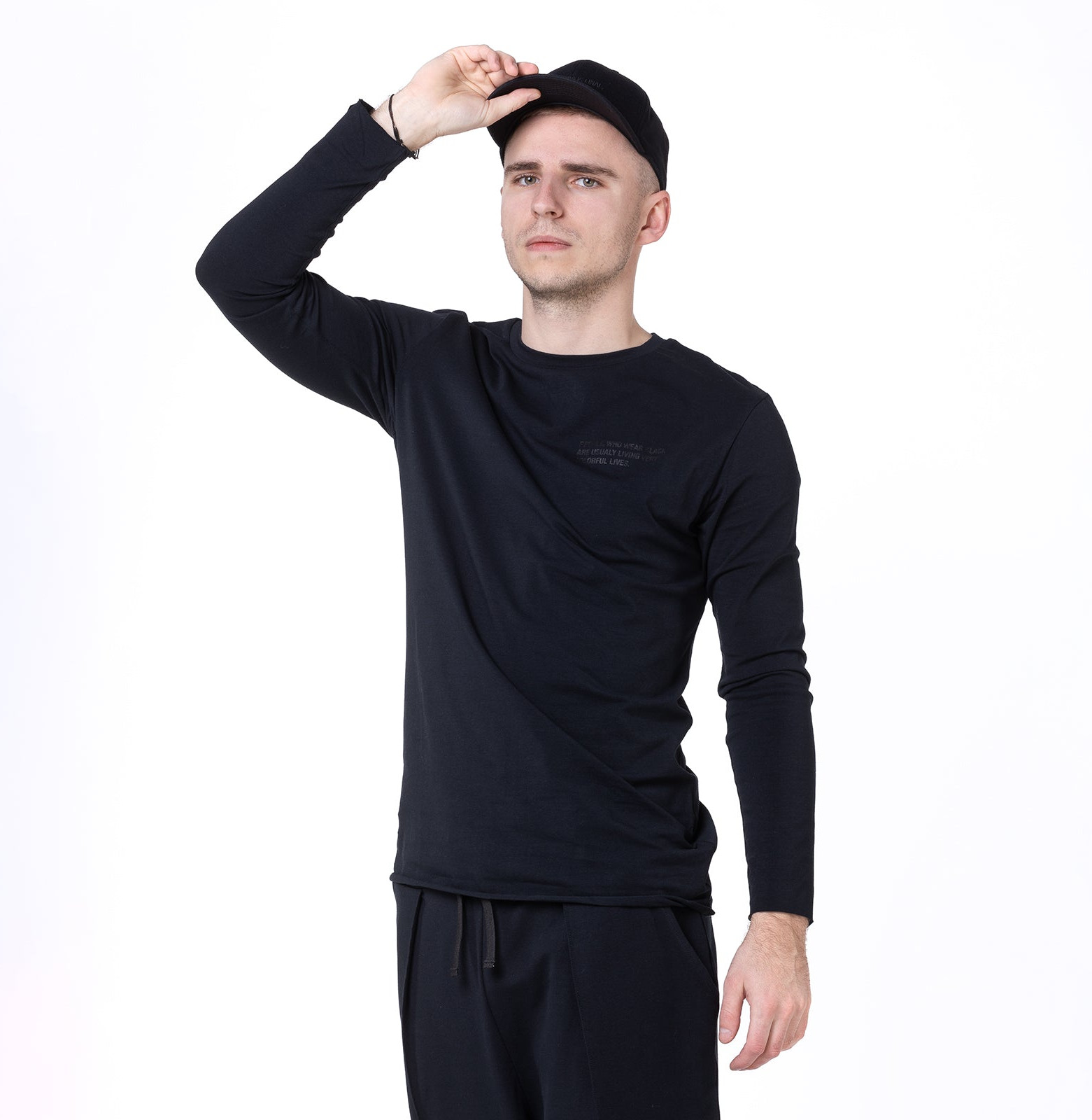 Lazy black tee long sleeve