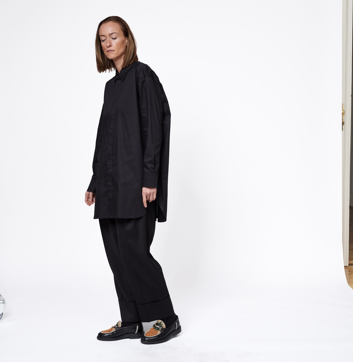 Oversize no brand shirt b