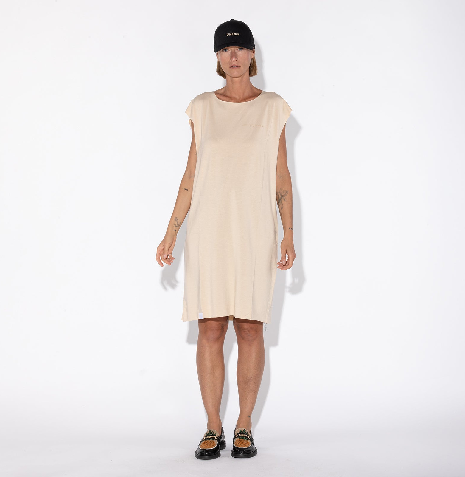 Fine Trucker Dress Cream