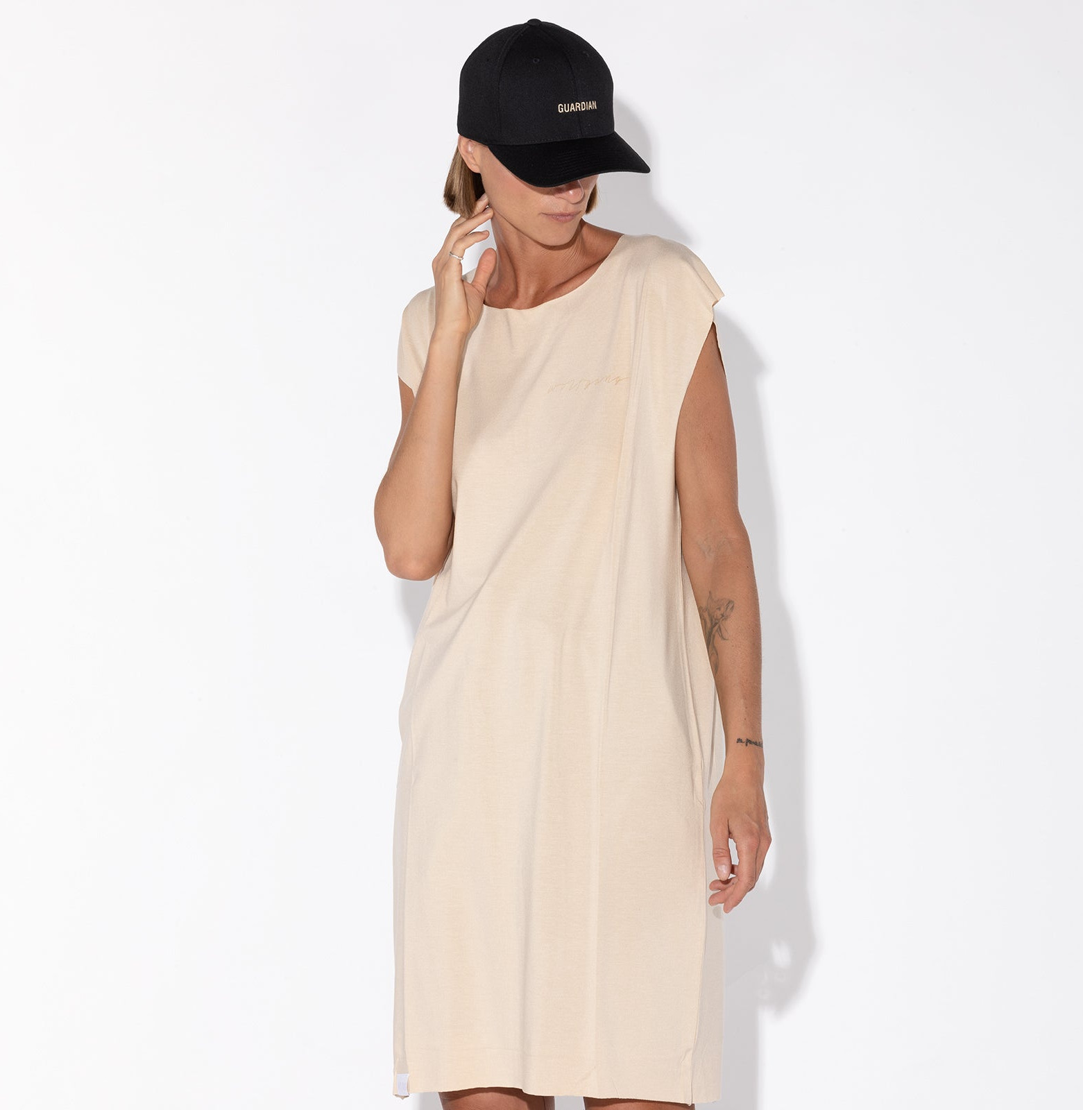 Fine Trucker Dress Cream