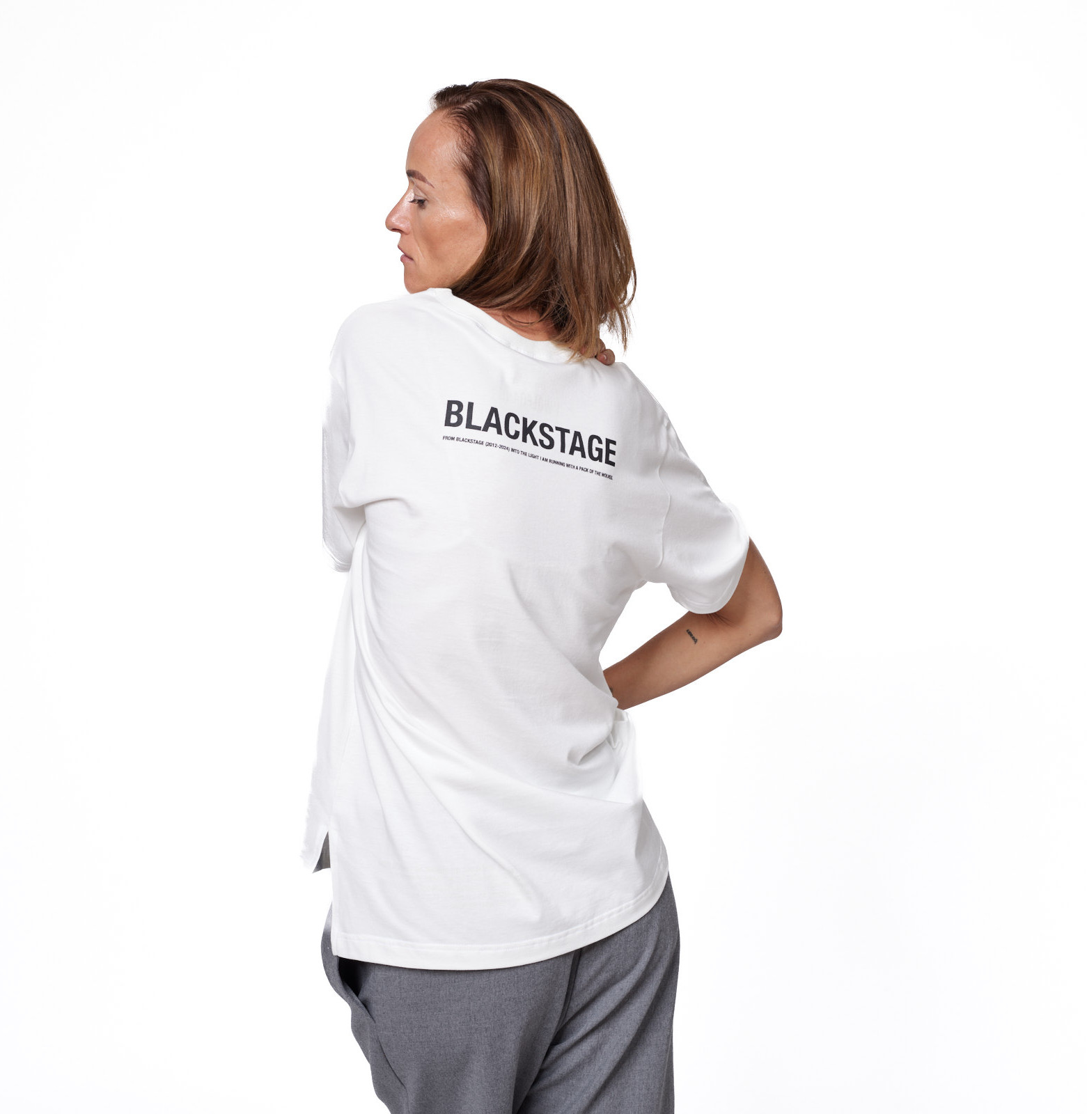 Lazy blackstage tee off white