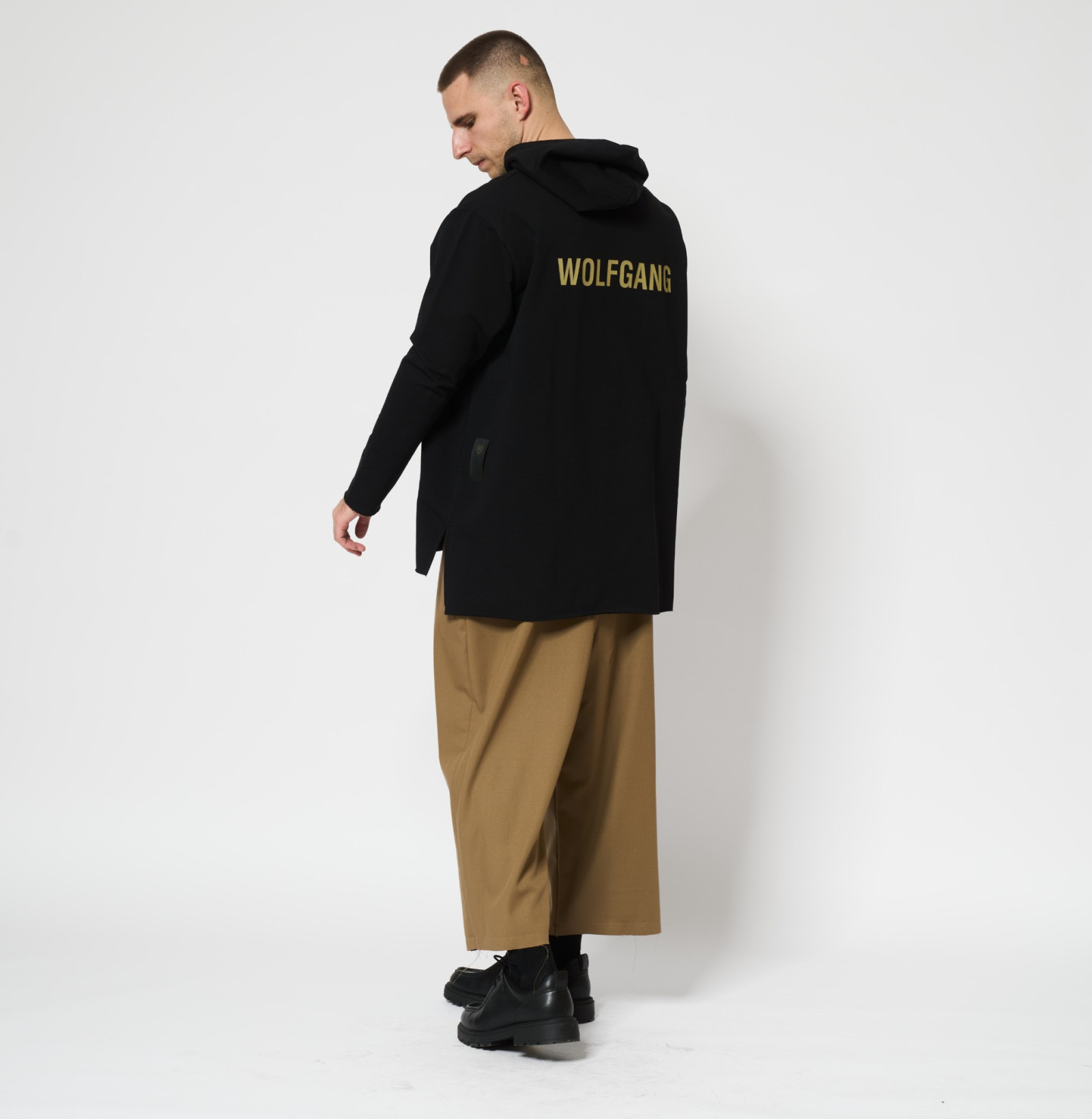 Wool Wide Pants Caramel