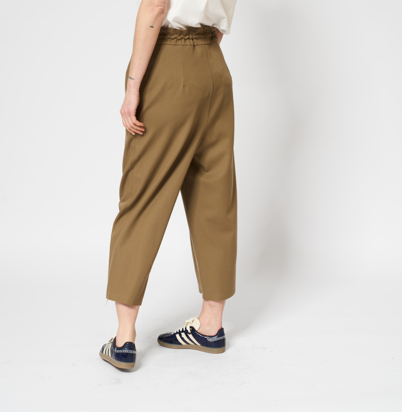 Wool Wide Pants Caramel