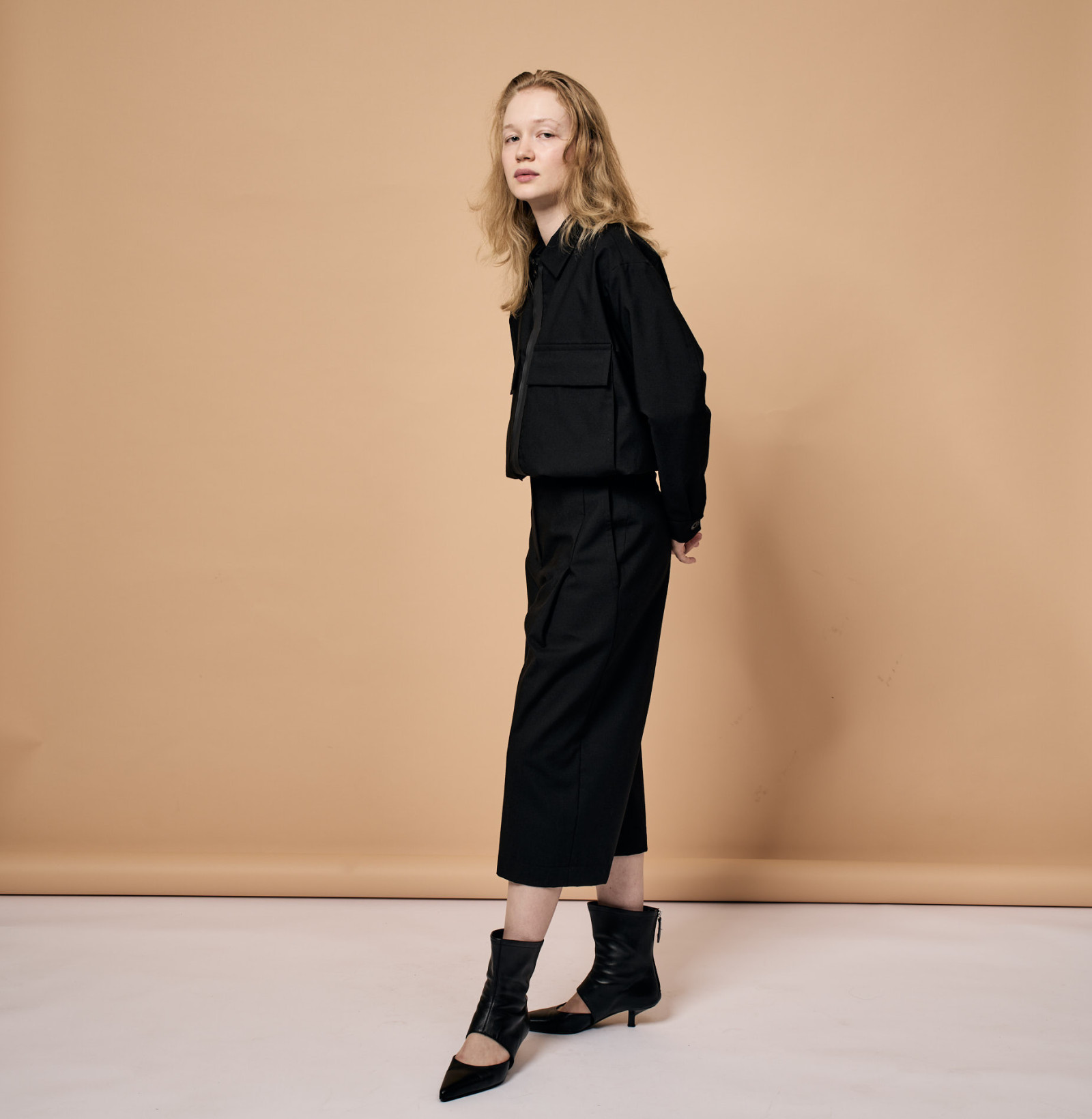 wool pocket jacket