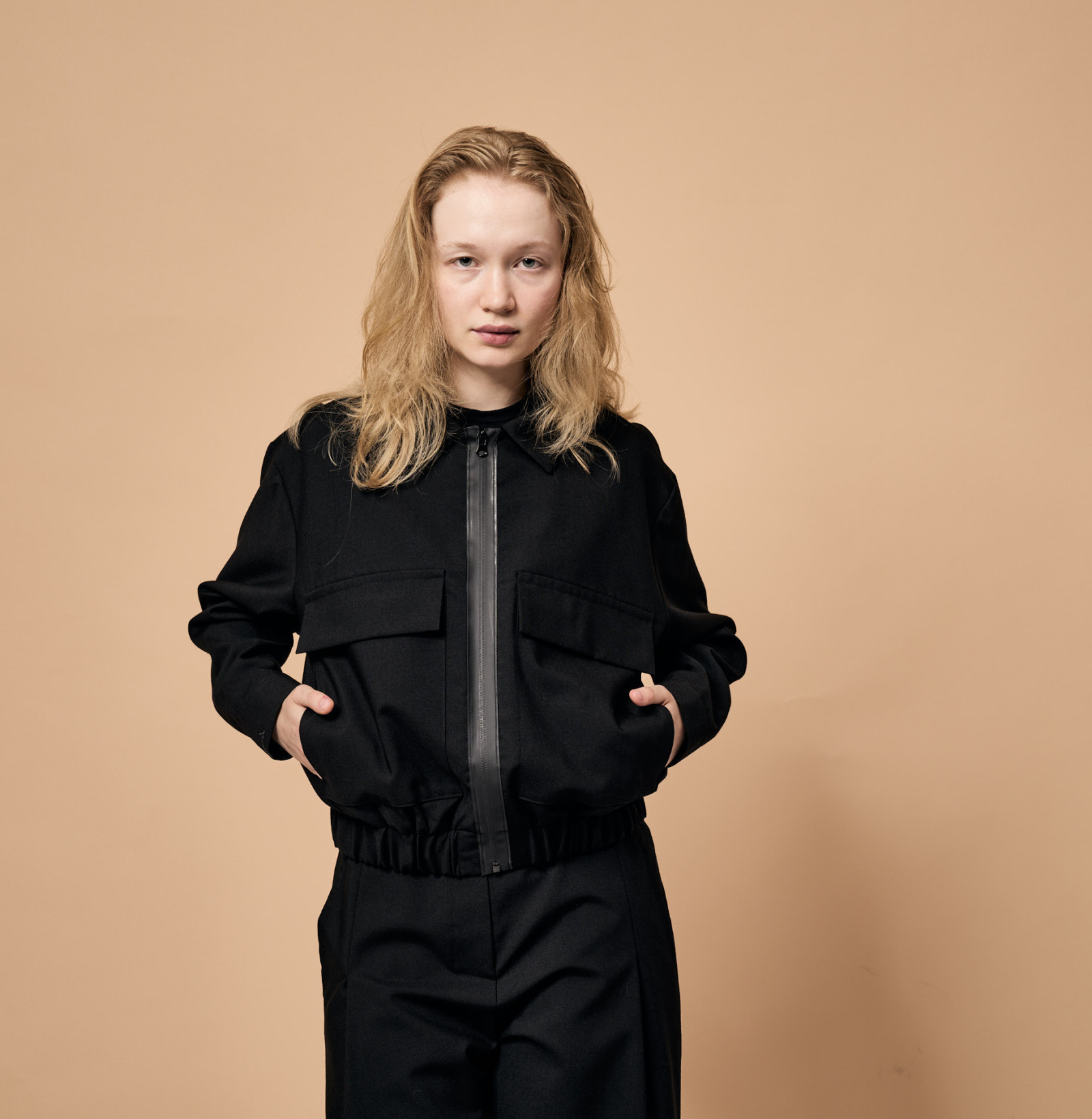 wool pocket jacket