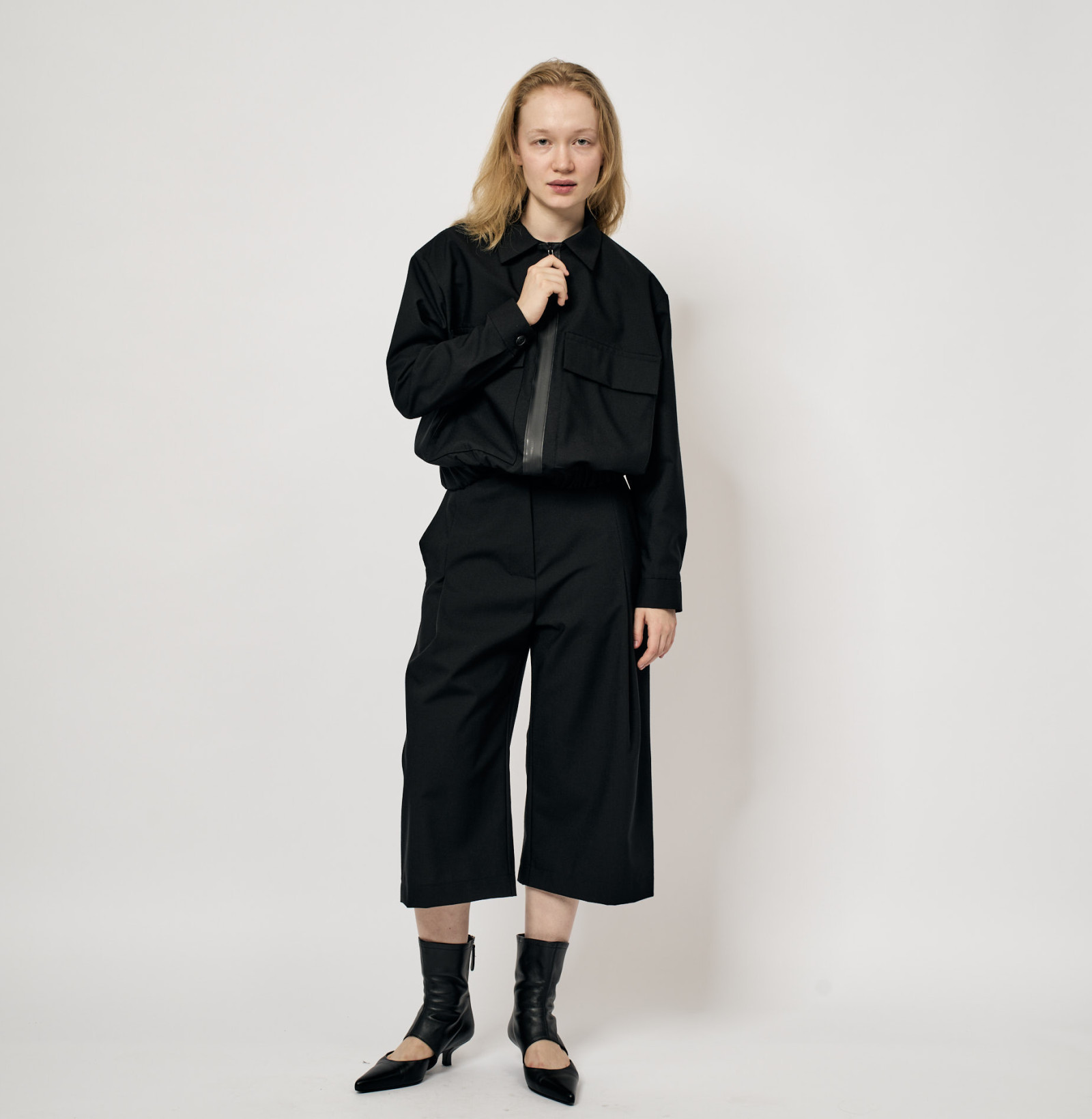 wool pocket jacket