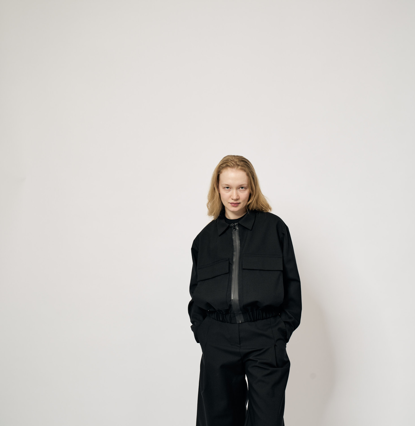 wool pocket jacket