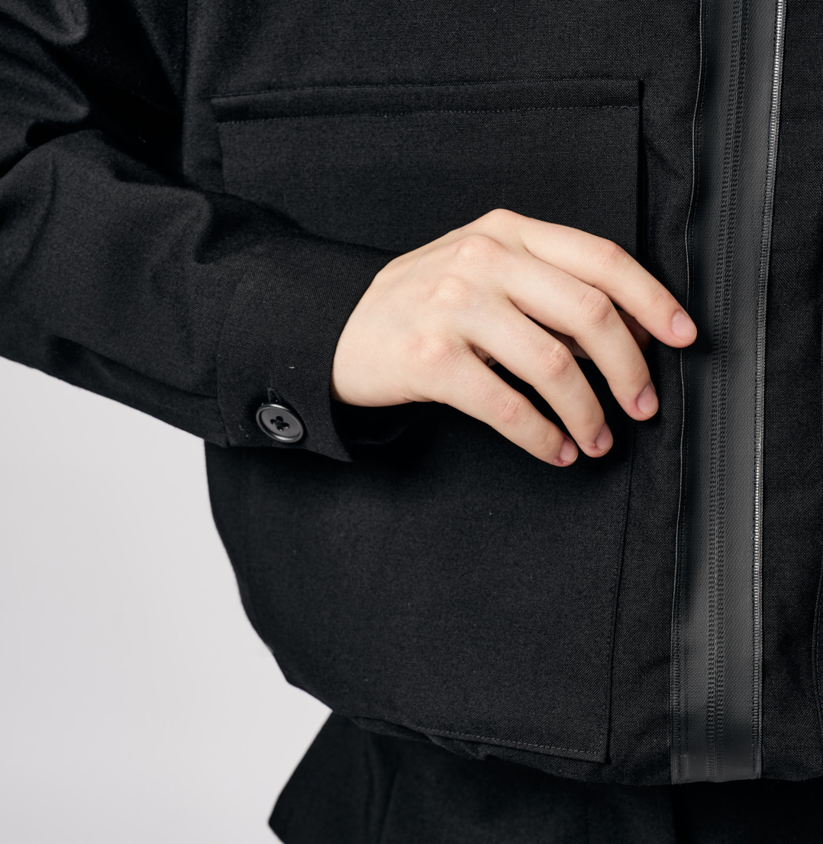 wool pocket jacket