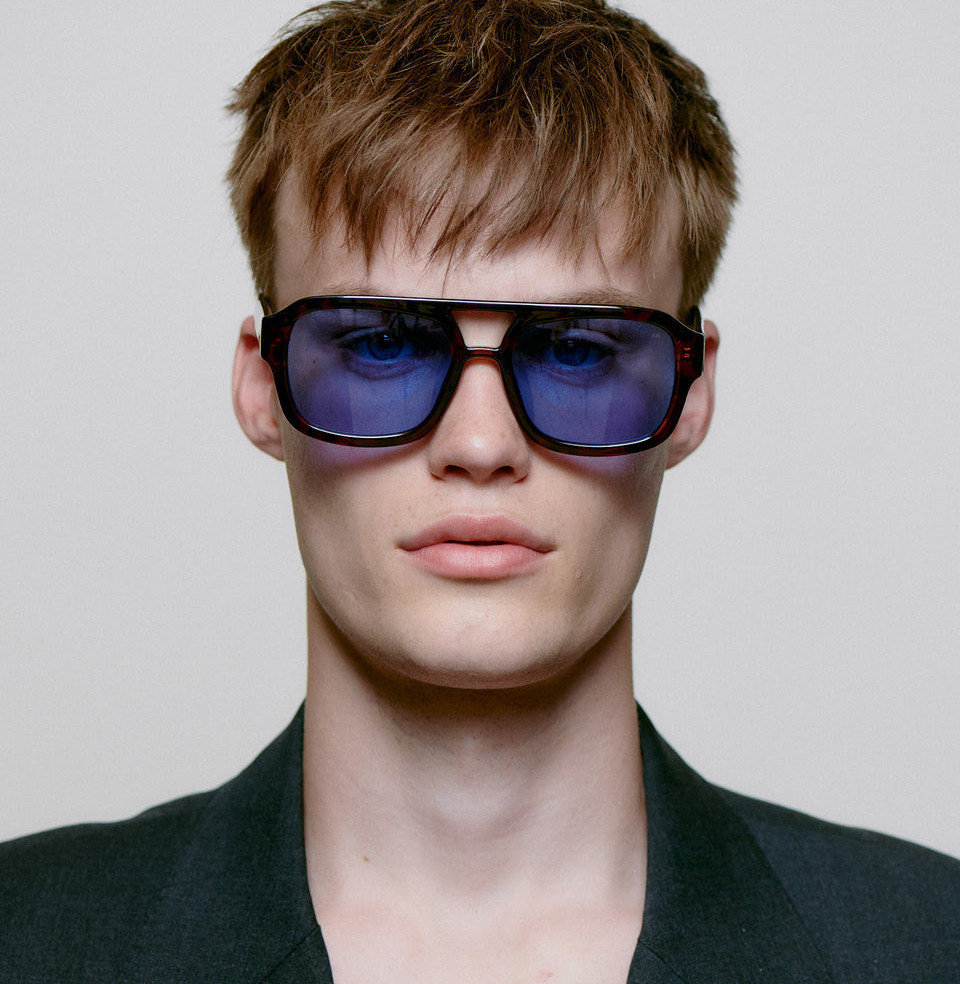 A.kjaerbede Kaya Demi Tortoise Blue lens
