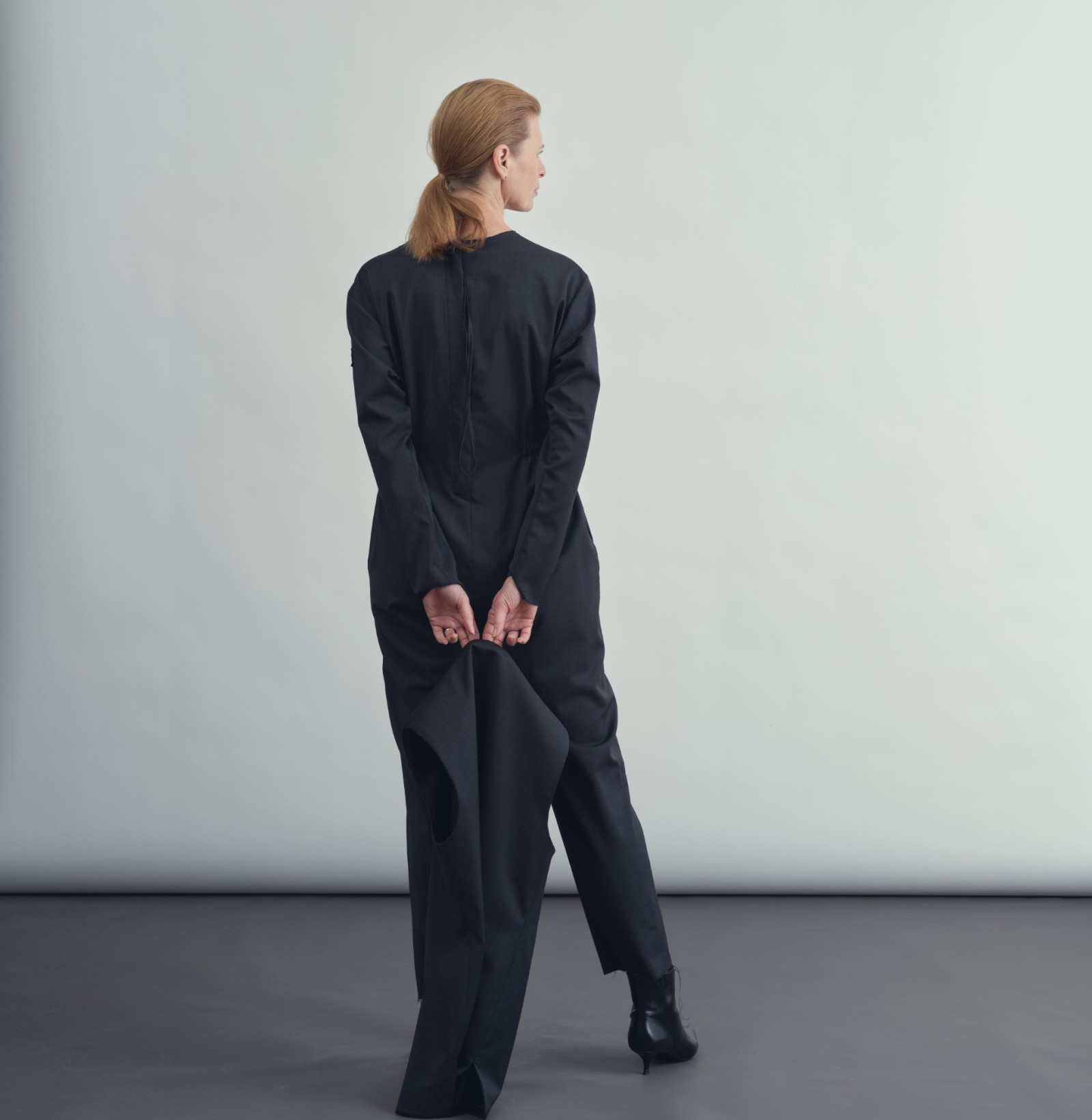 Wool overal anthracite