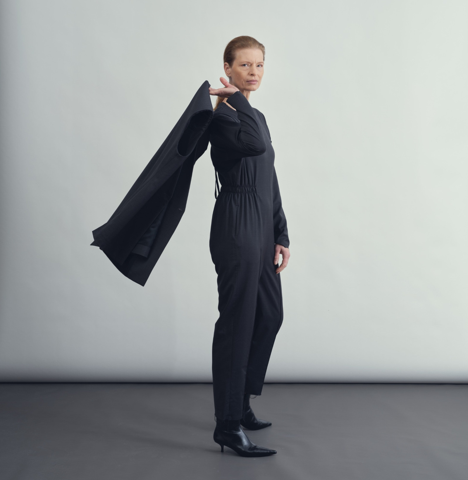Wool overal anthracite