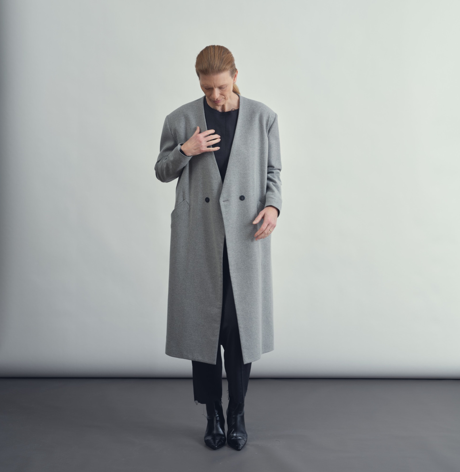 Wool coat light grey