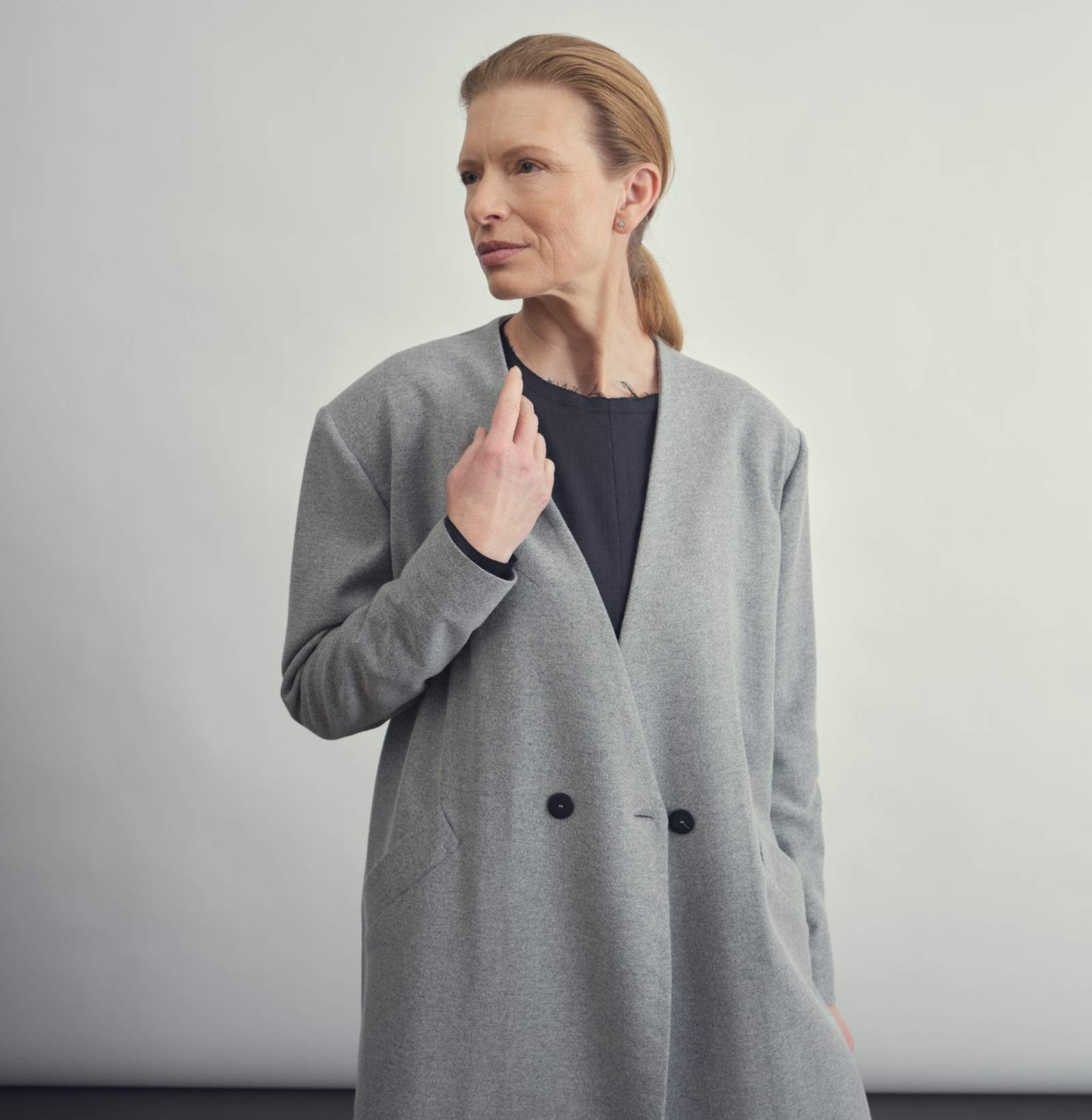 Wool coat light grey