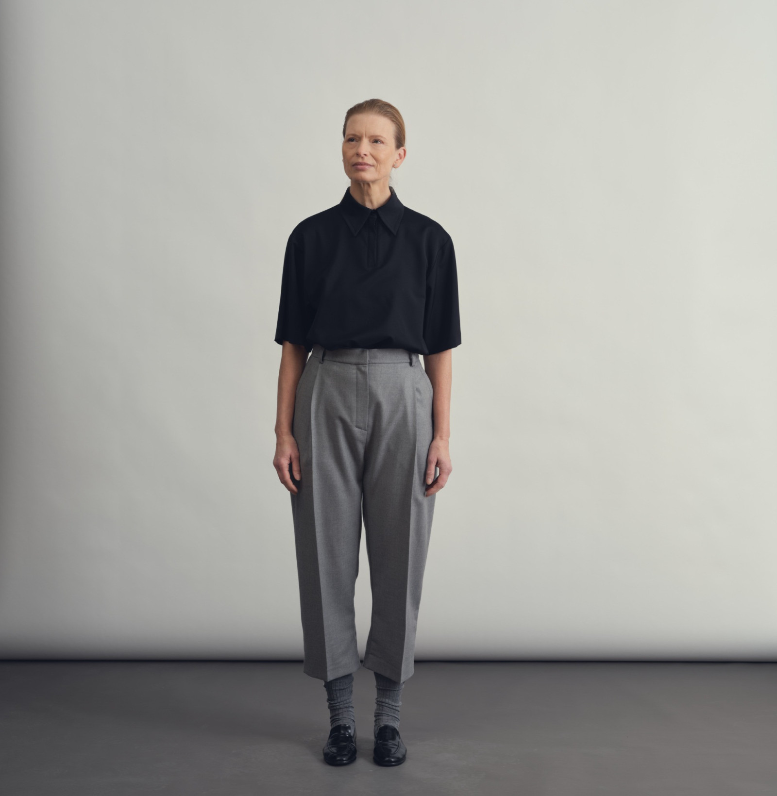 Wool polo tee b