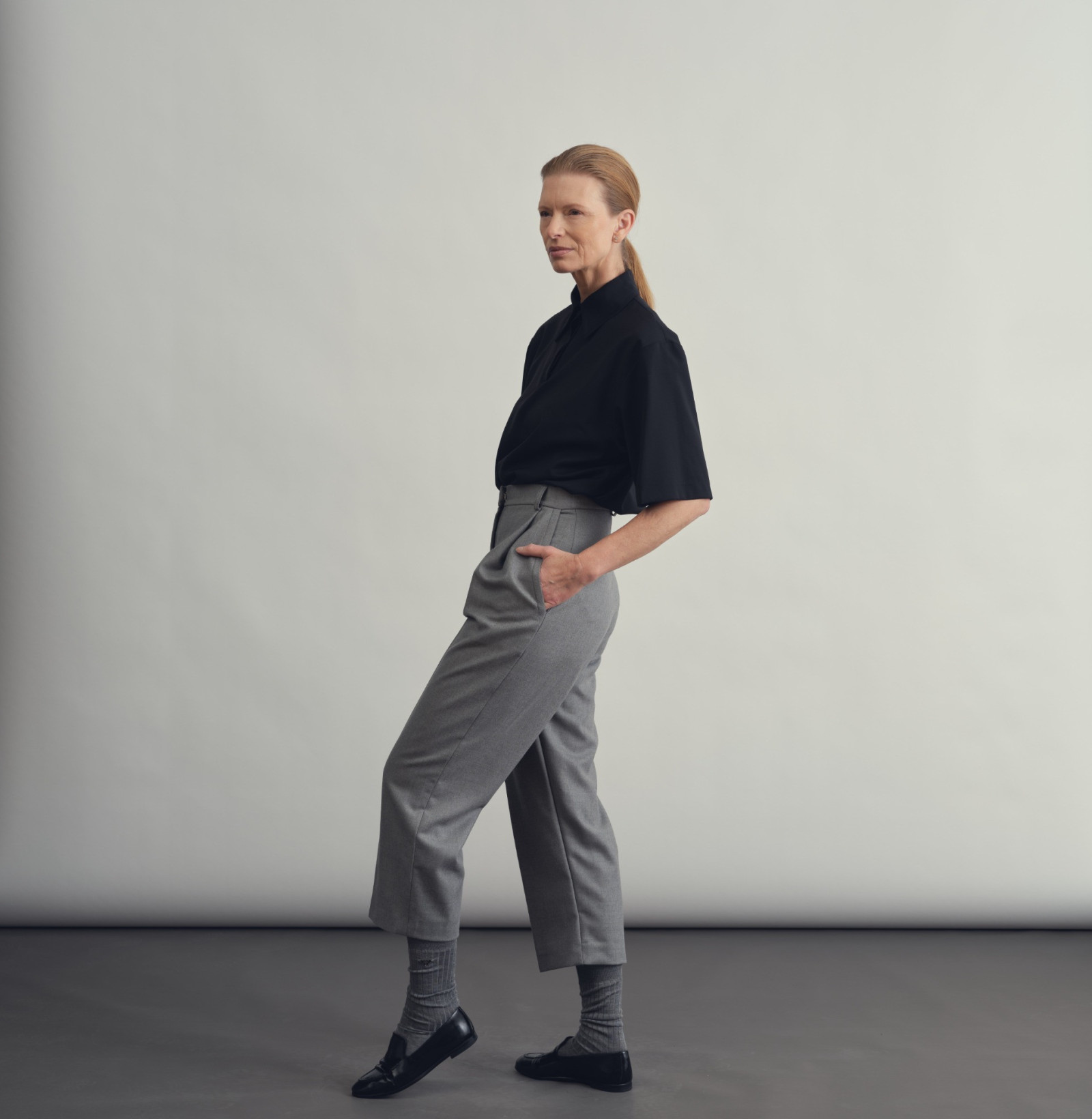Wool polo tee b