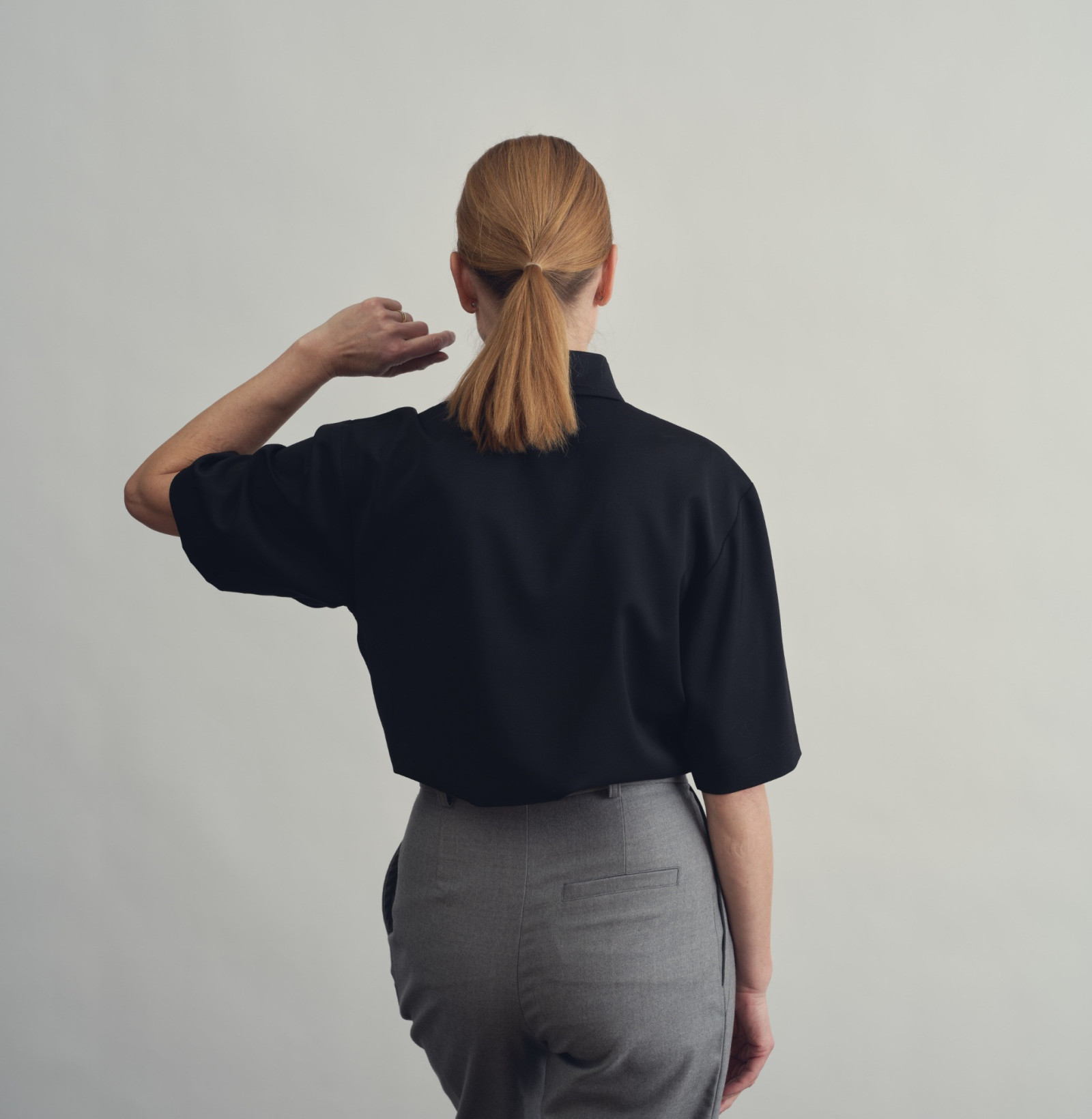 Wool polo tee b