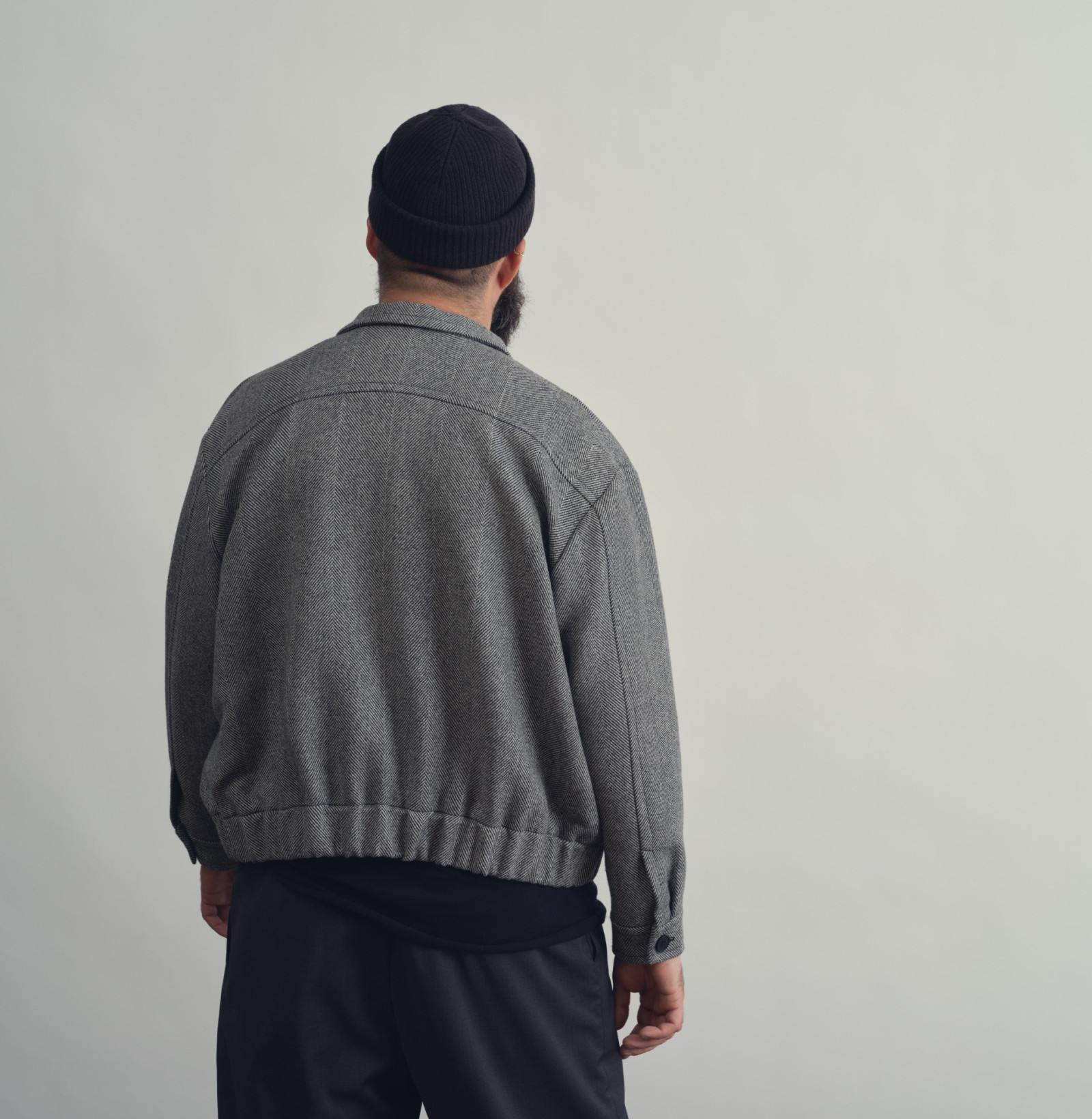 wool pocket jacket salt and pepper