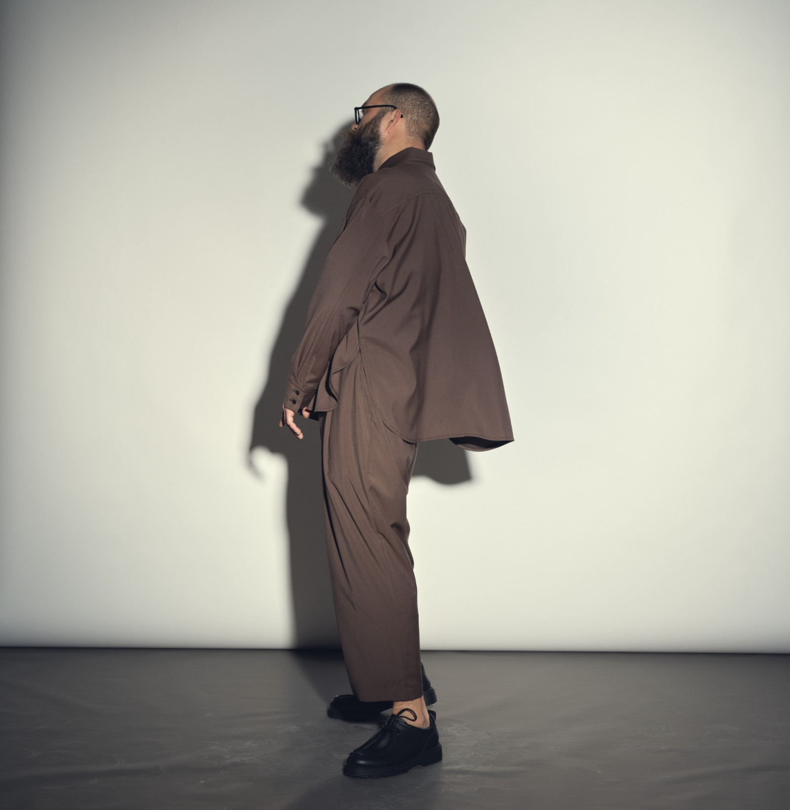 Wool classic pants brown