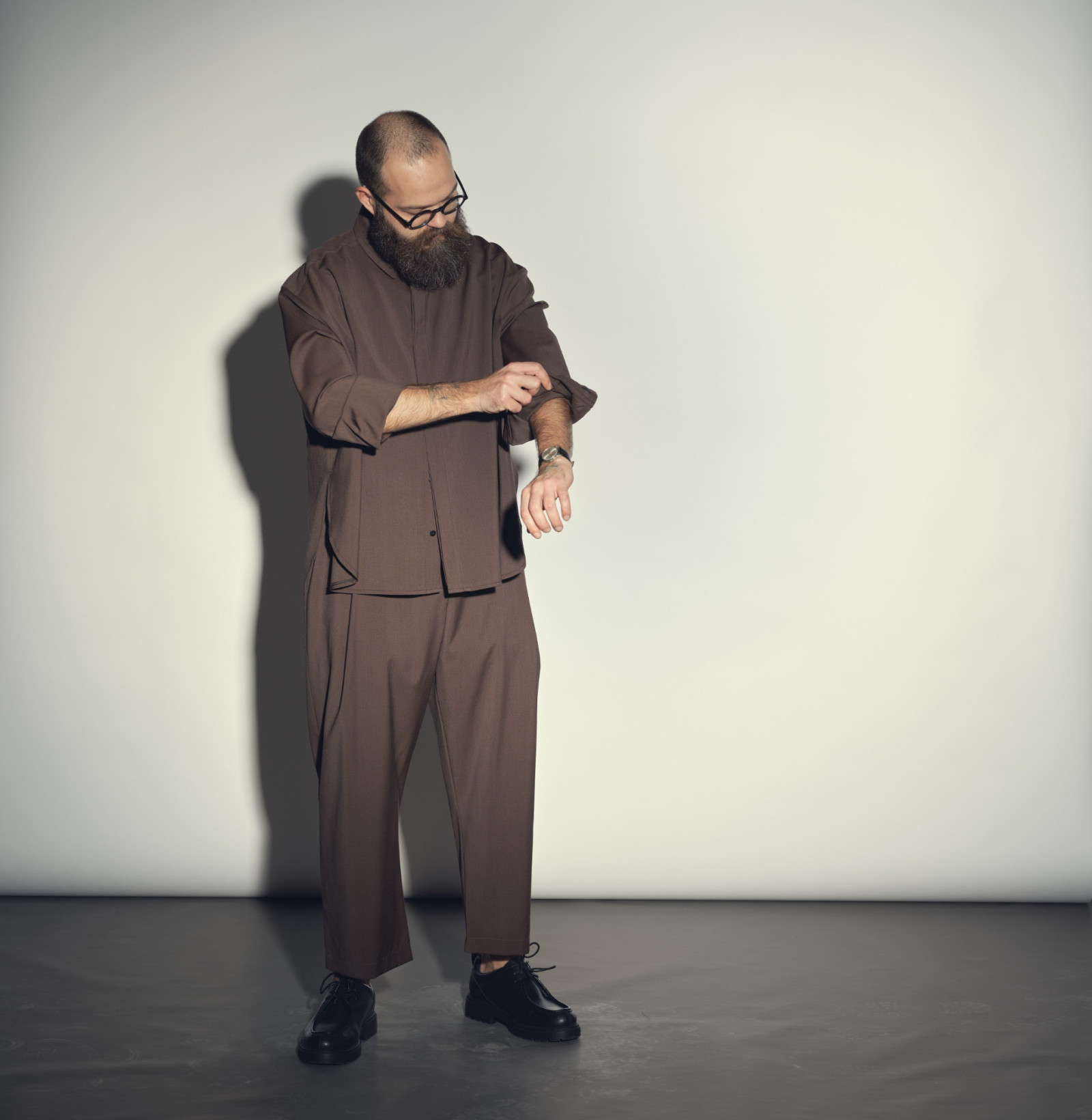 Wool classic pants brown