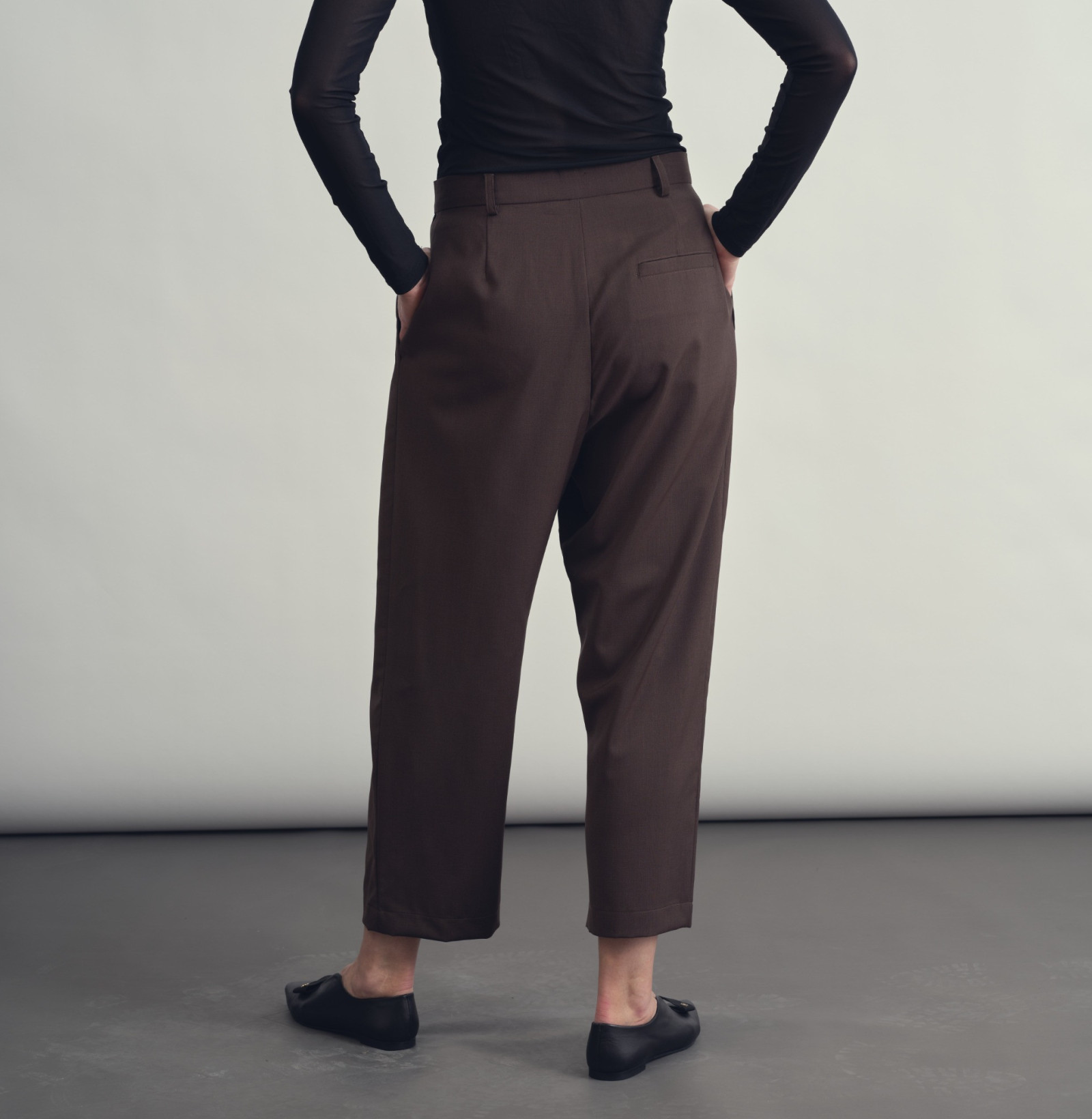 Wool classic pants brown