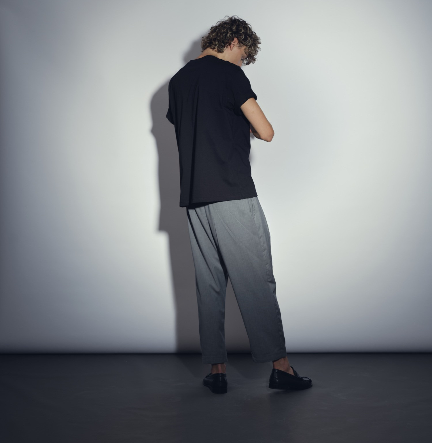 wool classic pants grey