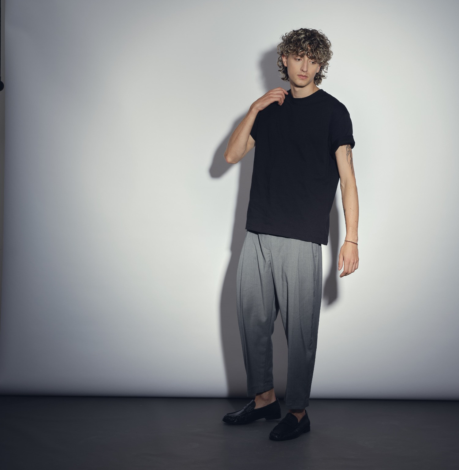 wool classic pants grey