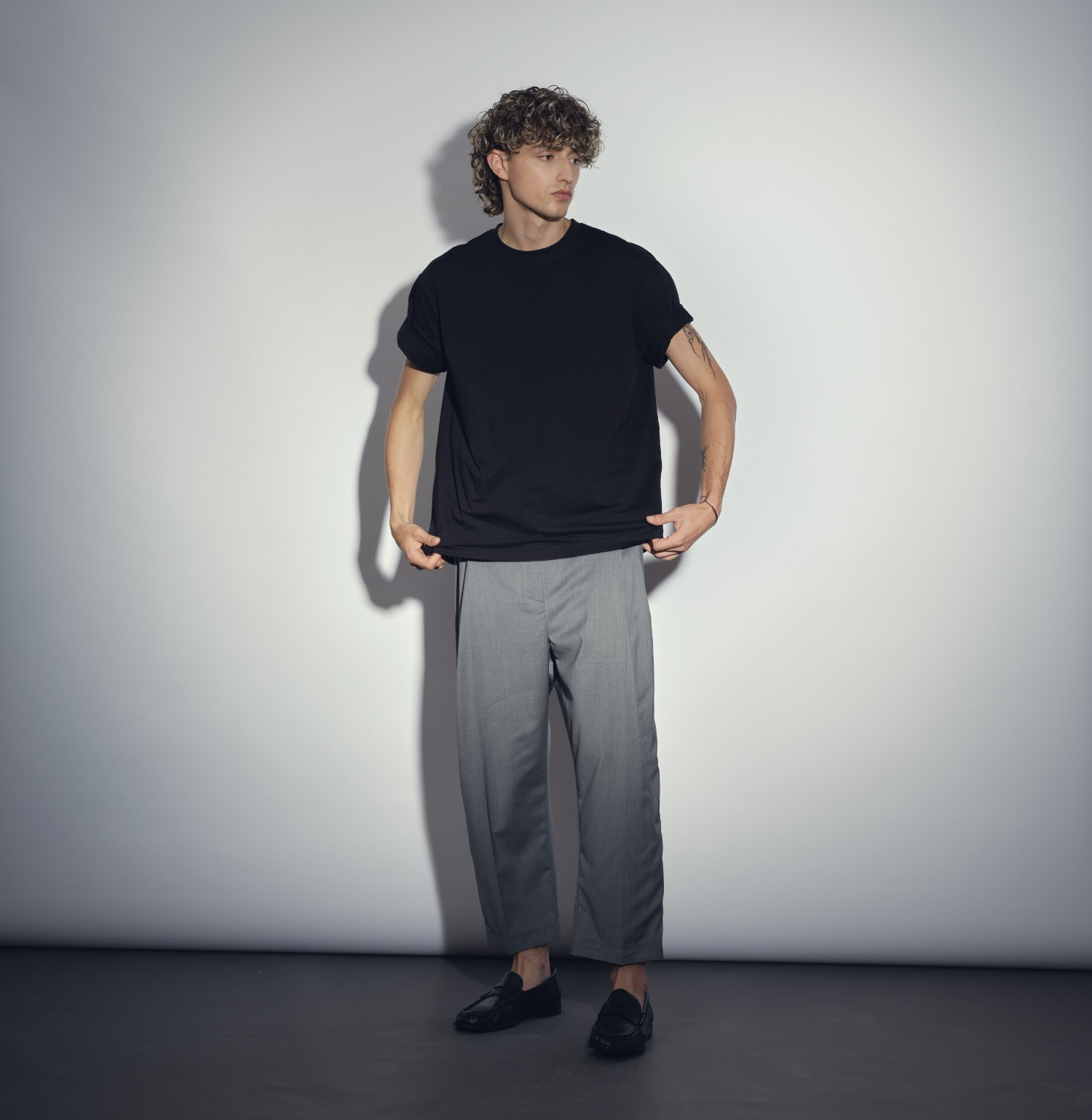 wool classic pants grey