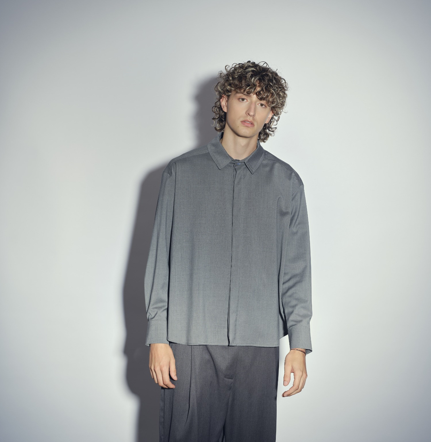 Wool shirt grey