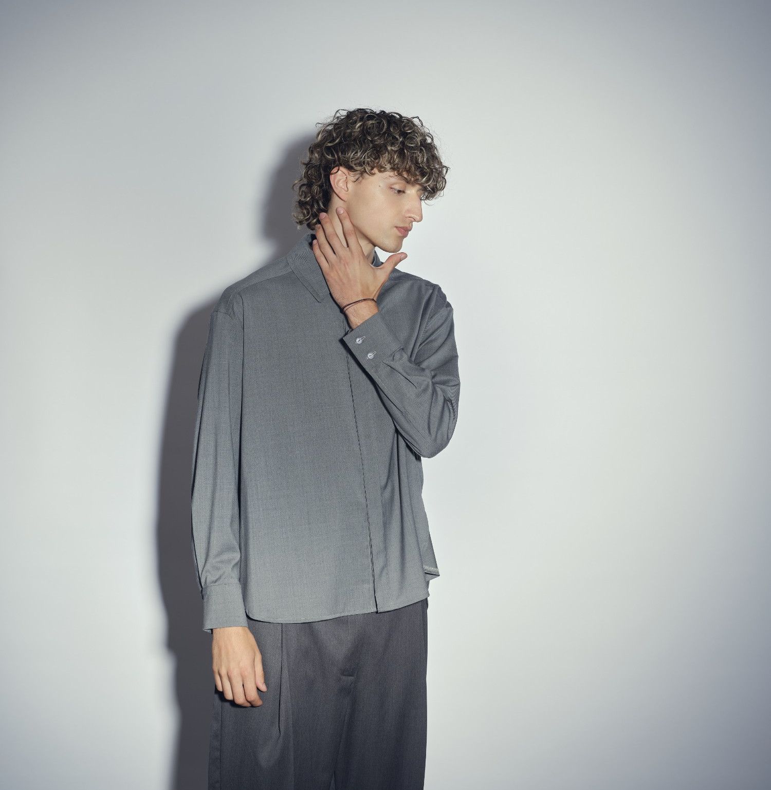 Wool shirt grey