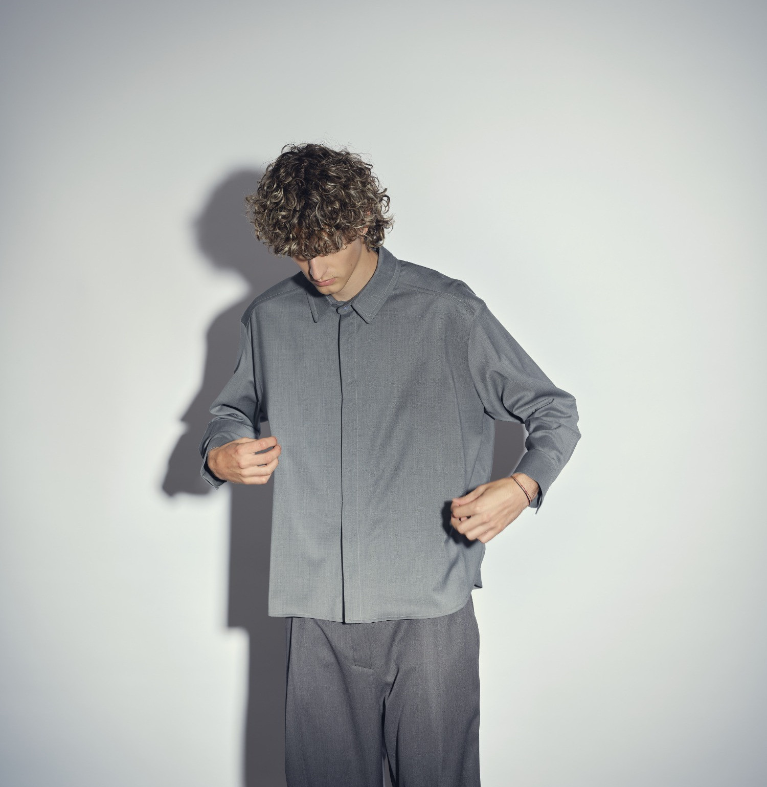 Wool shirt grey
