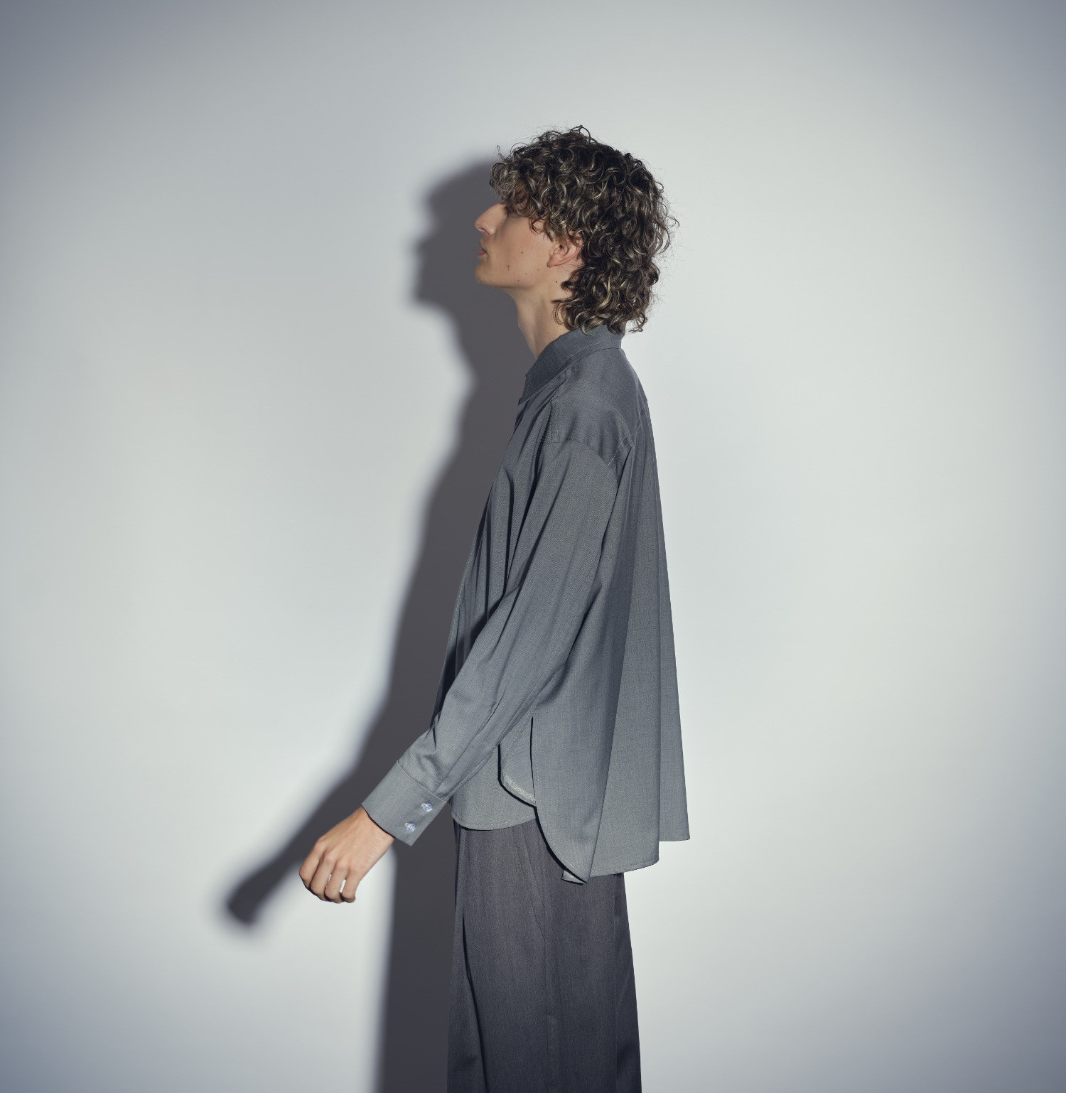 Wool shirt grey