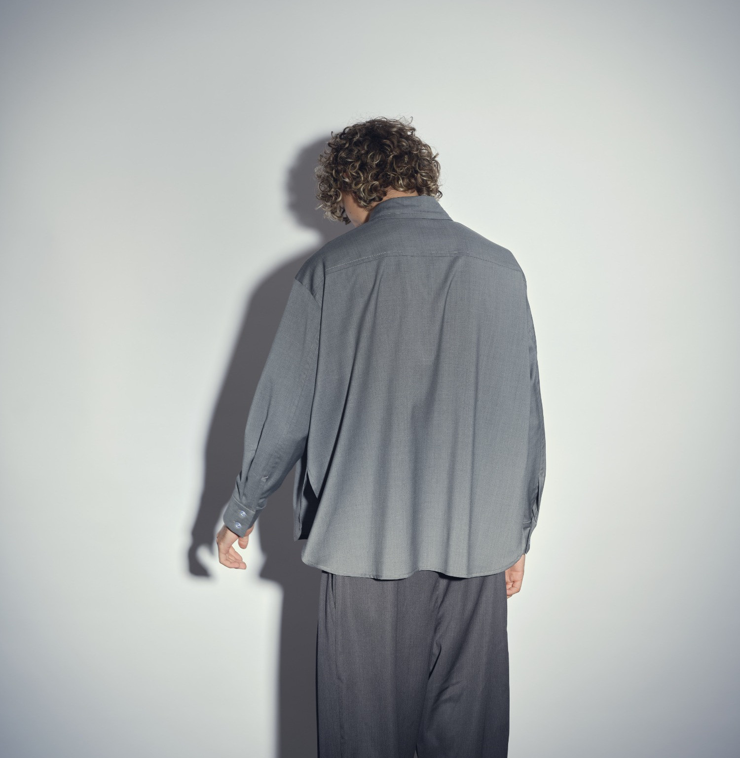 Wool shirt grey