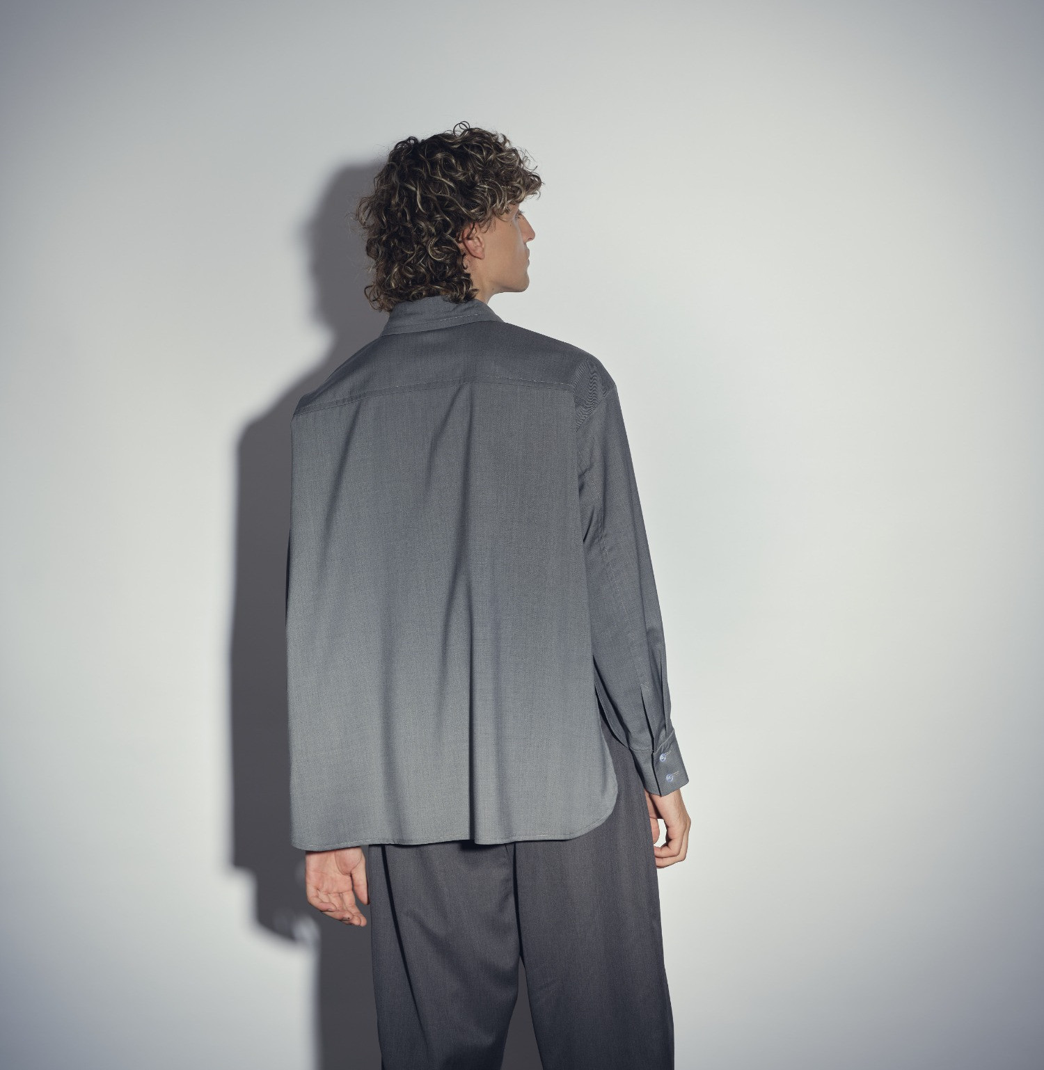 Wool shirt grey