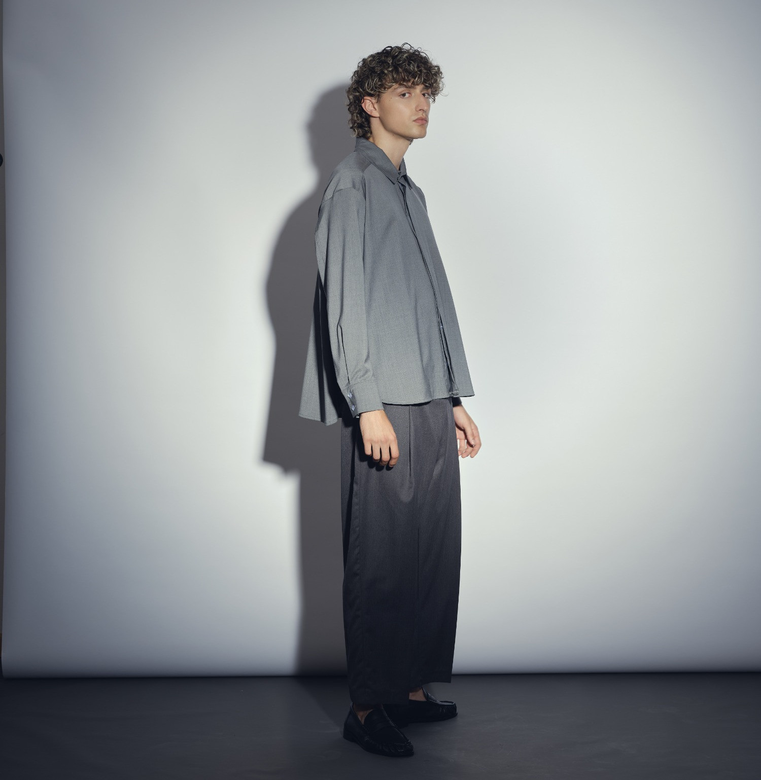 Wool shirt grey