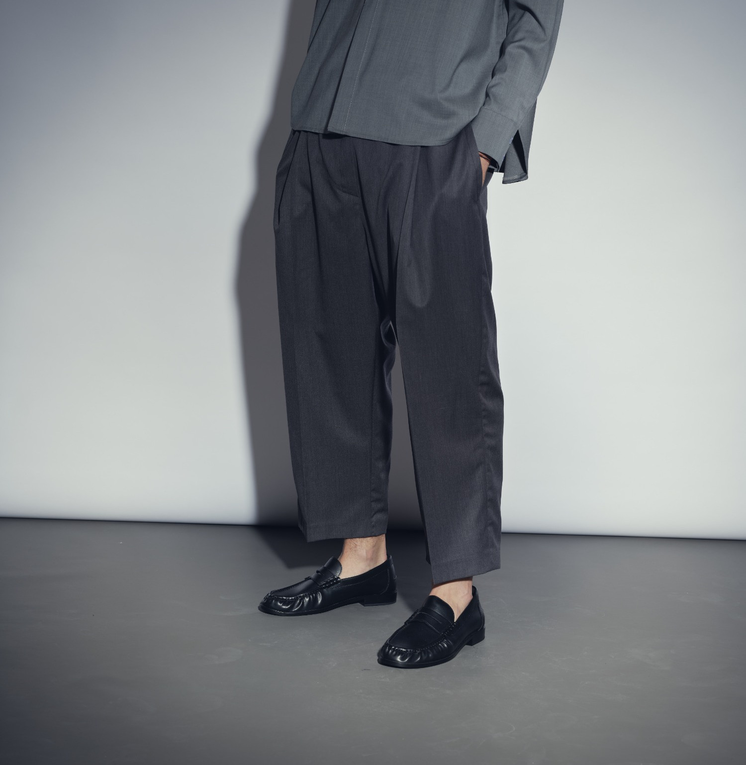 wool classic pants anthracite