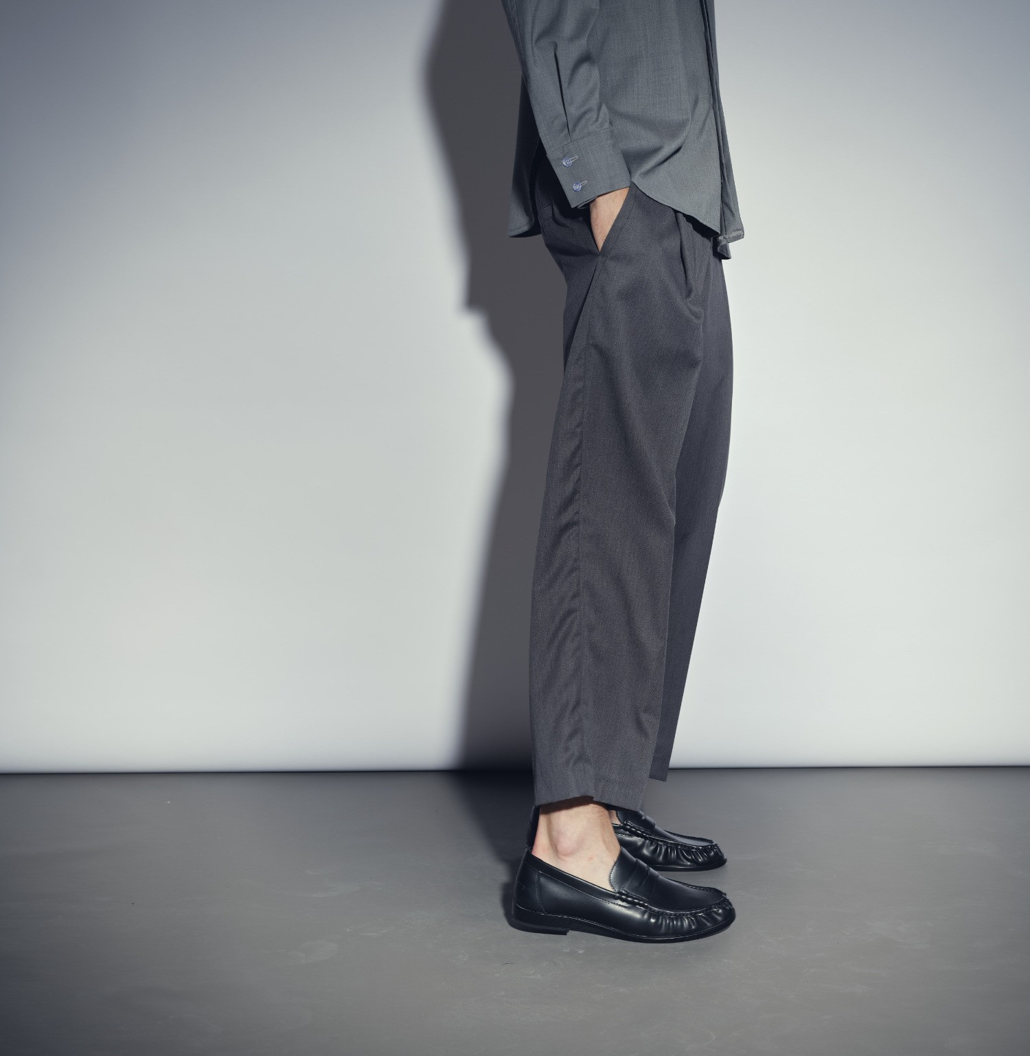 wool classic pants anthracite