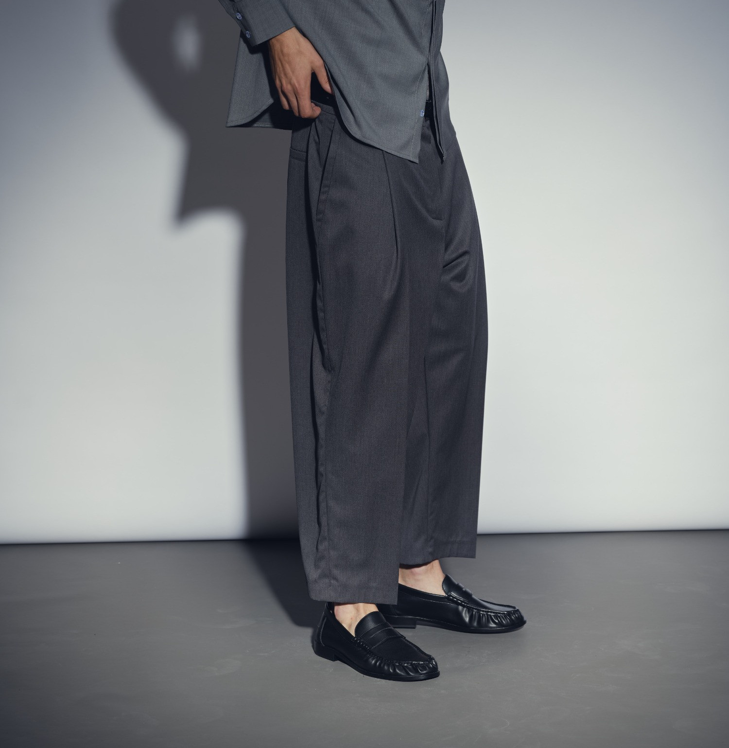 wool classic pants anthracite