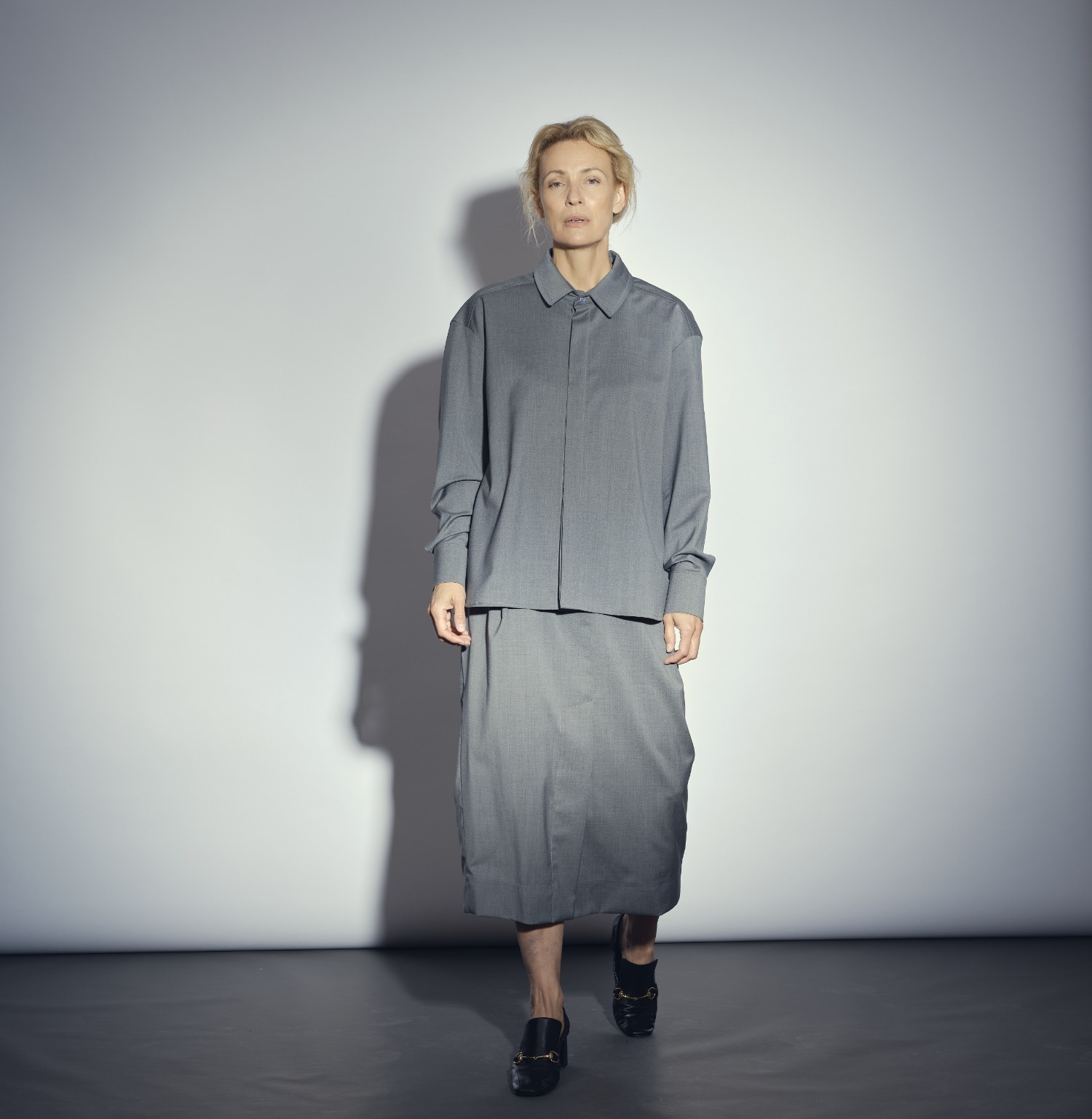 Wool shirt grey