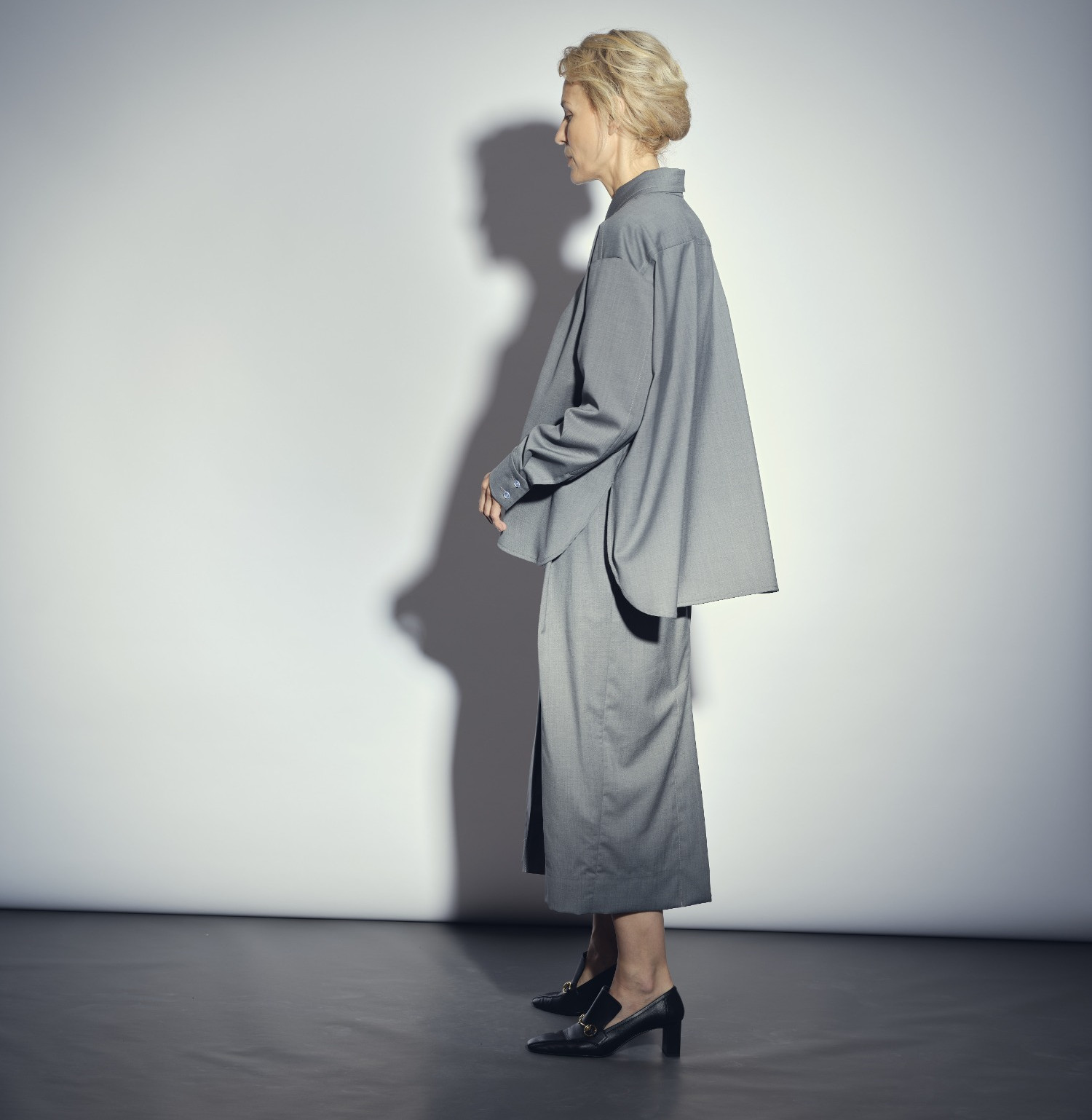 Wool skirt grey