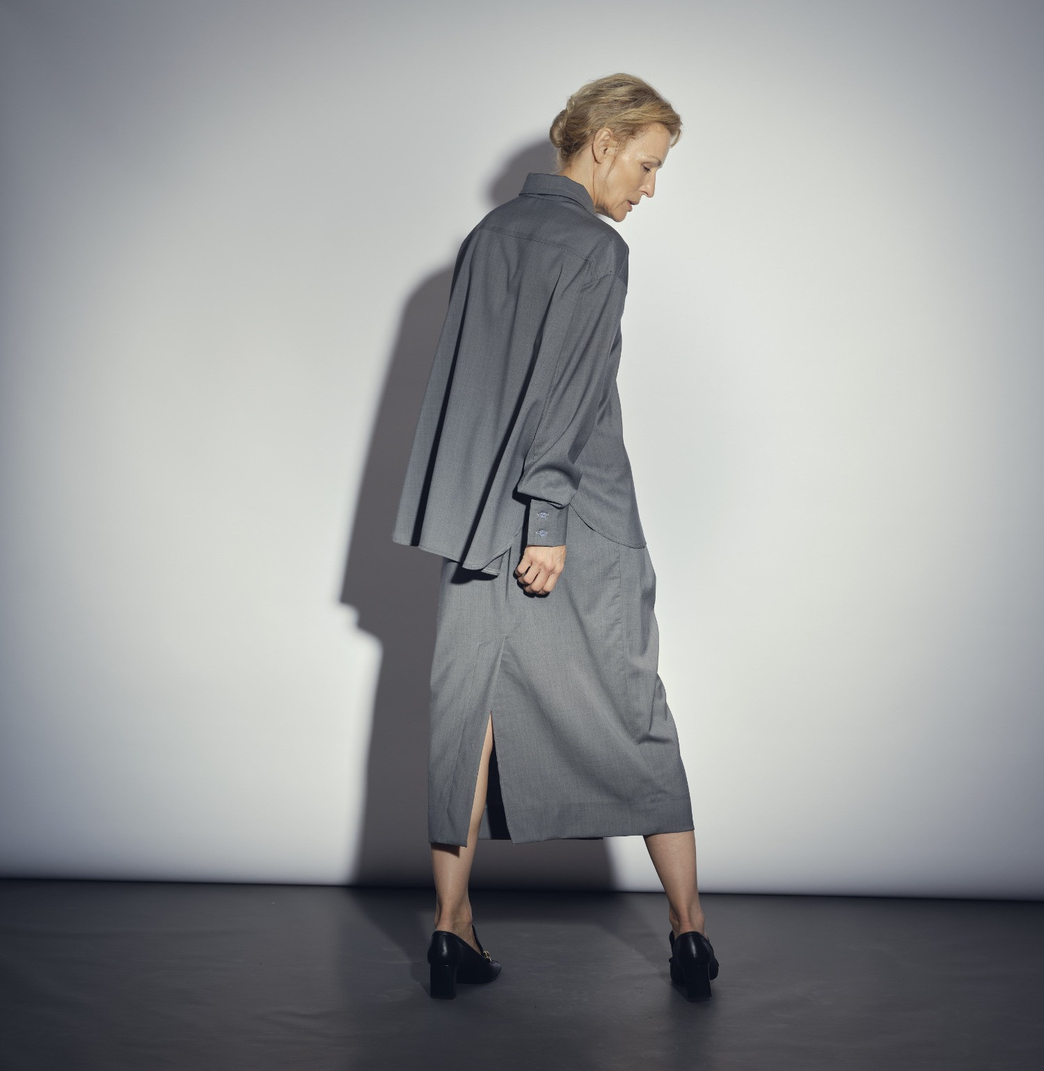 Wool shirt grey