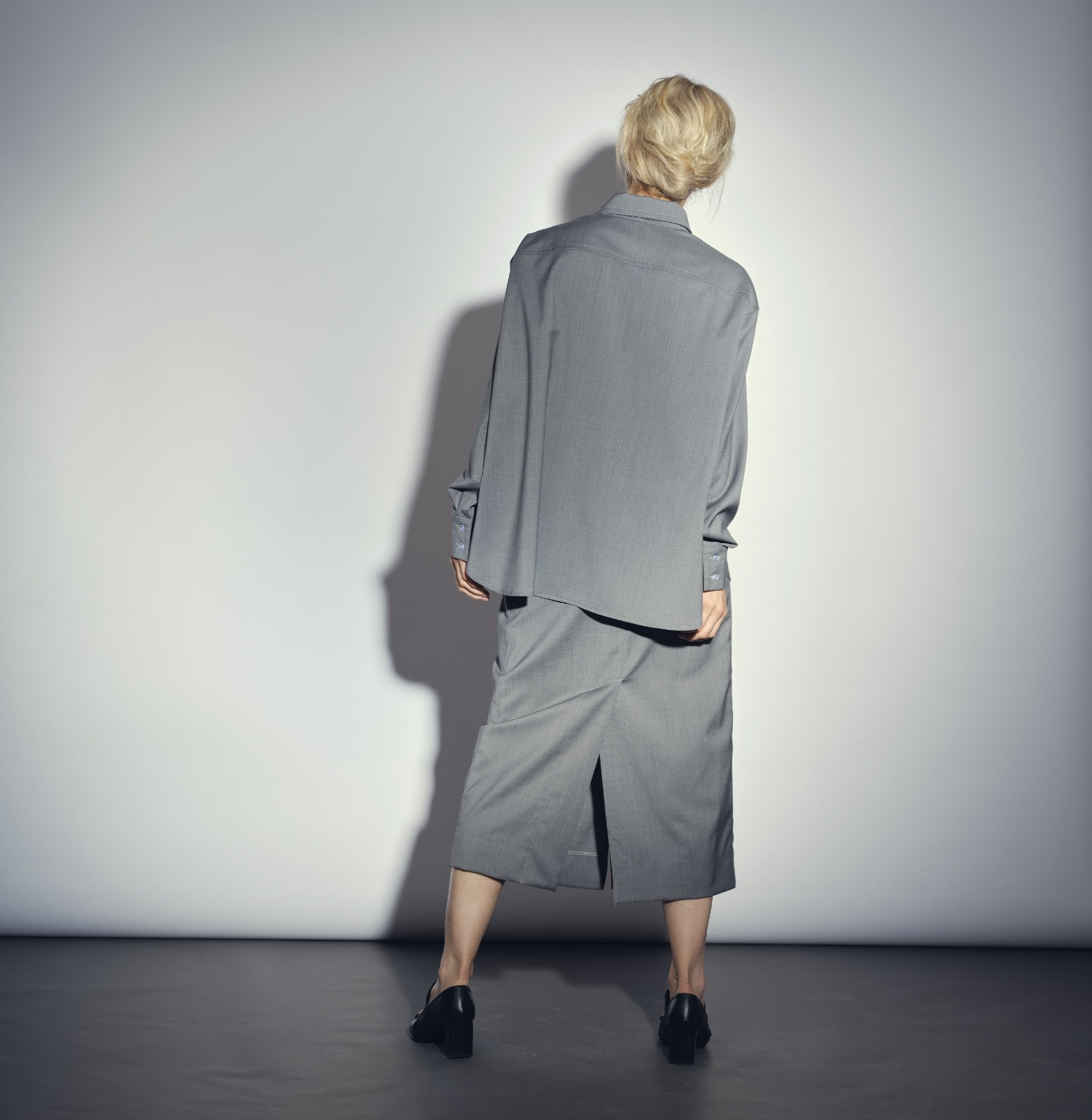 Wool skirt grey