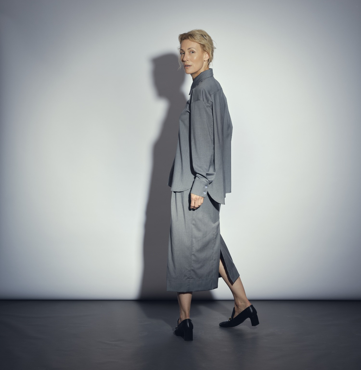 Wool shirt grey