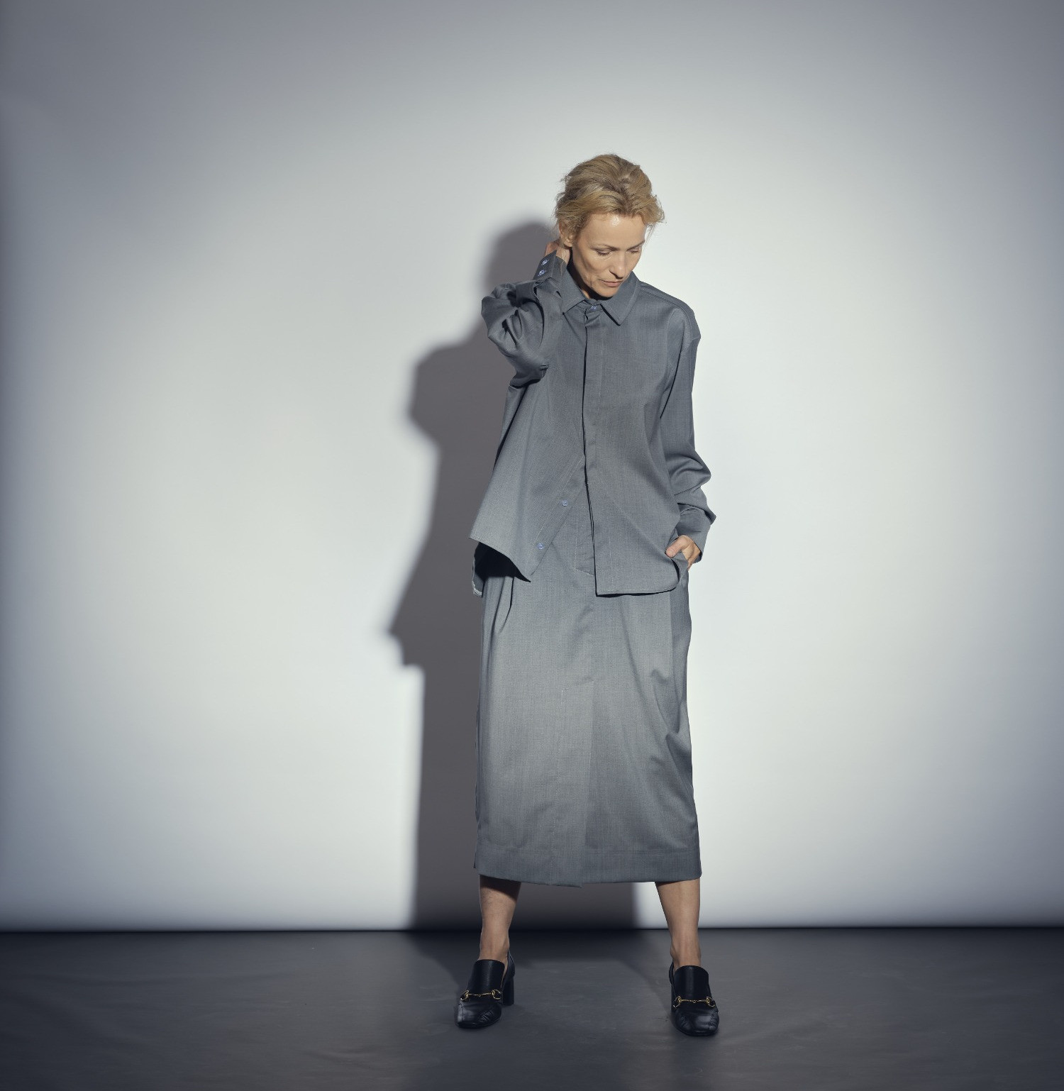 Wool skirt grey