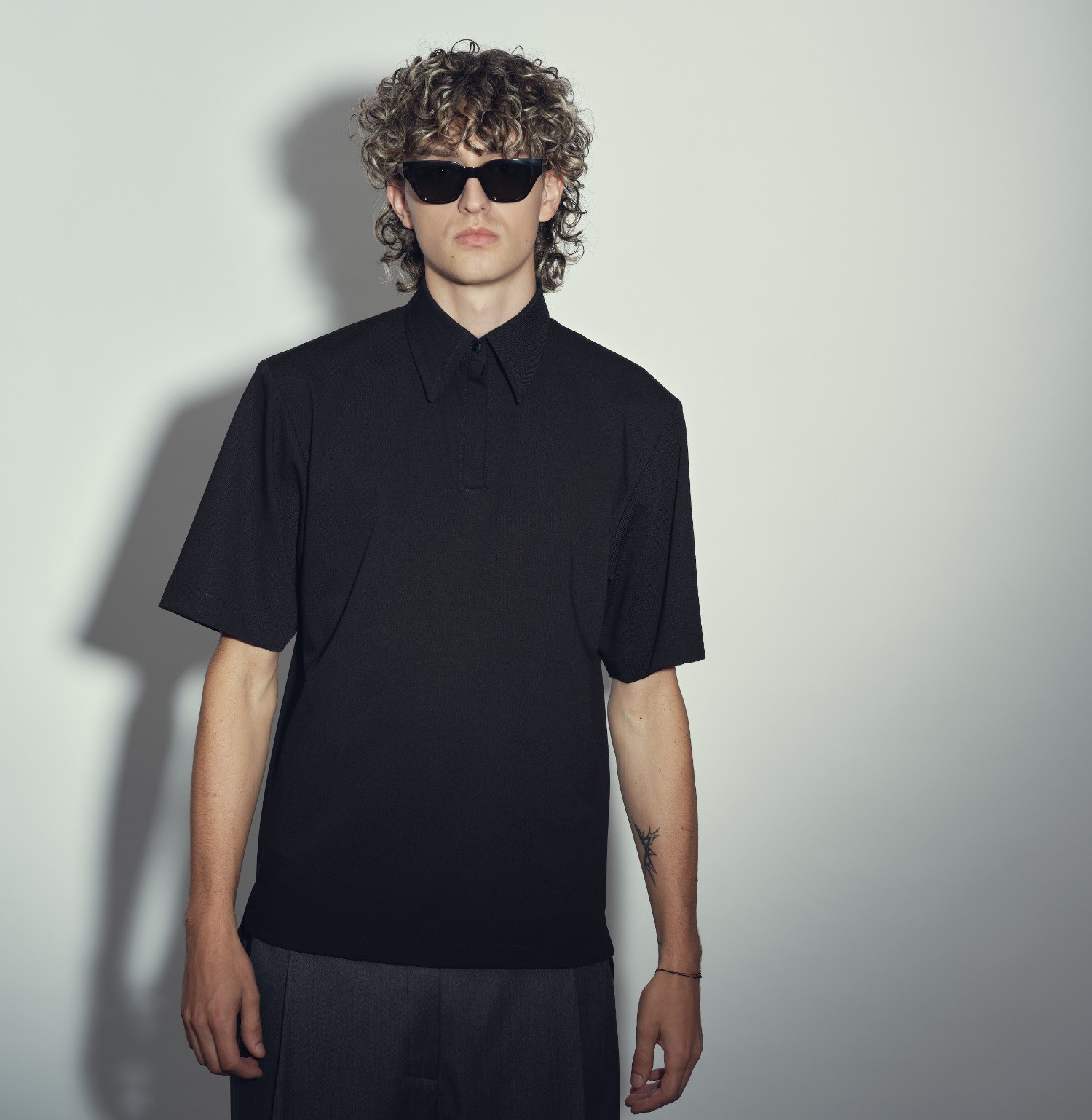 Wool polo tee b
